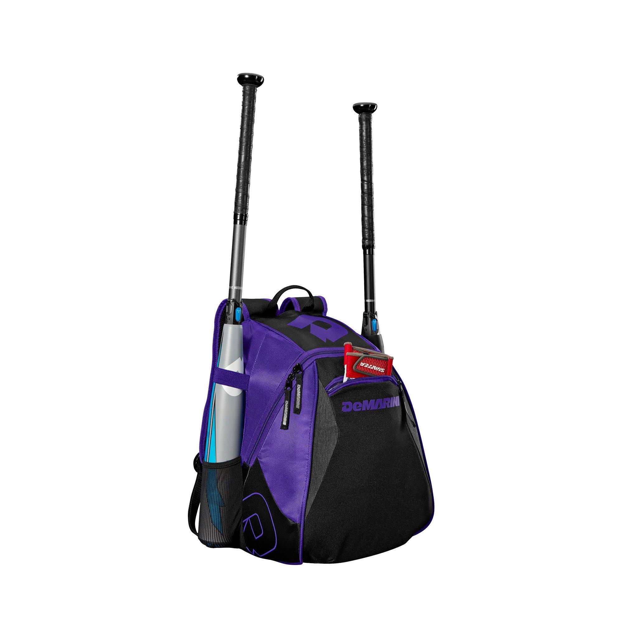 Demarini Voodoo Jr Softball Backpack - Black/Purple - PURPLE Thumbnail View 5