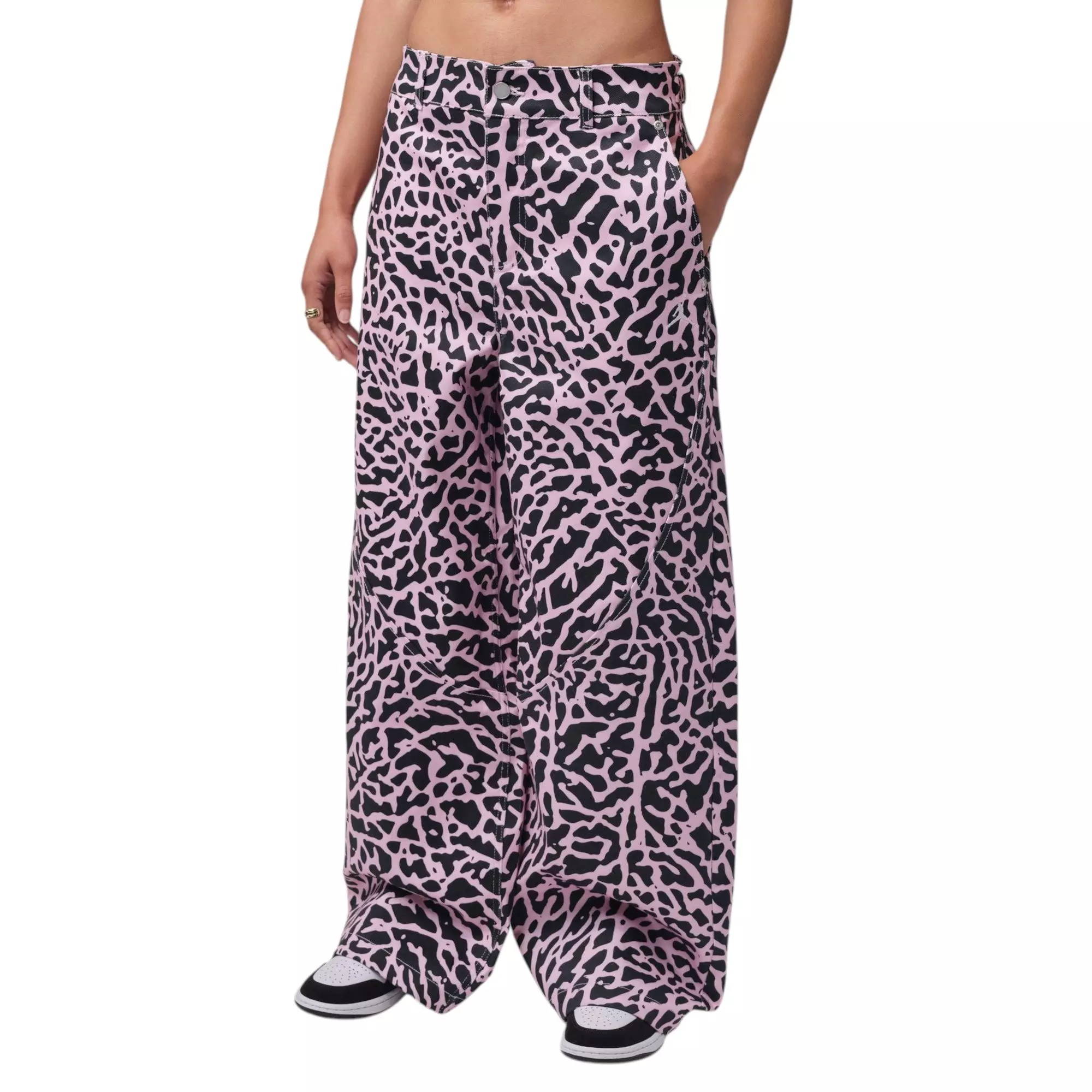 FA26 GEL CHEETAH BARREL PANT - RED