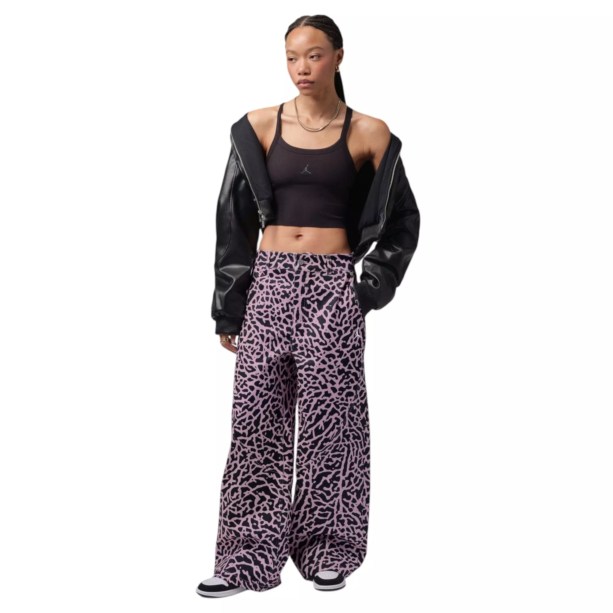 FA26 GEL CHEETAH BARREL PANT - RED