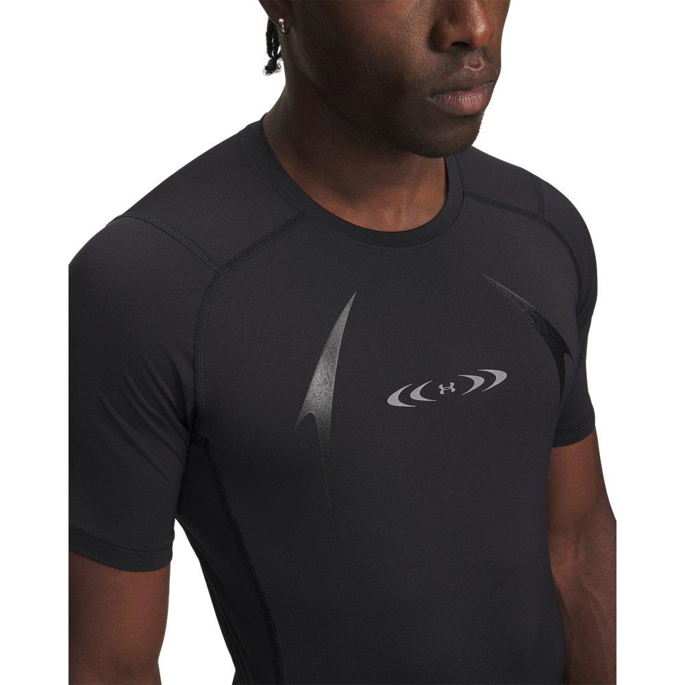 Under Armour Men's HeatGear Compression Shirt - Black - BLACK Thumbnail View 3