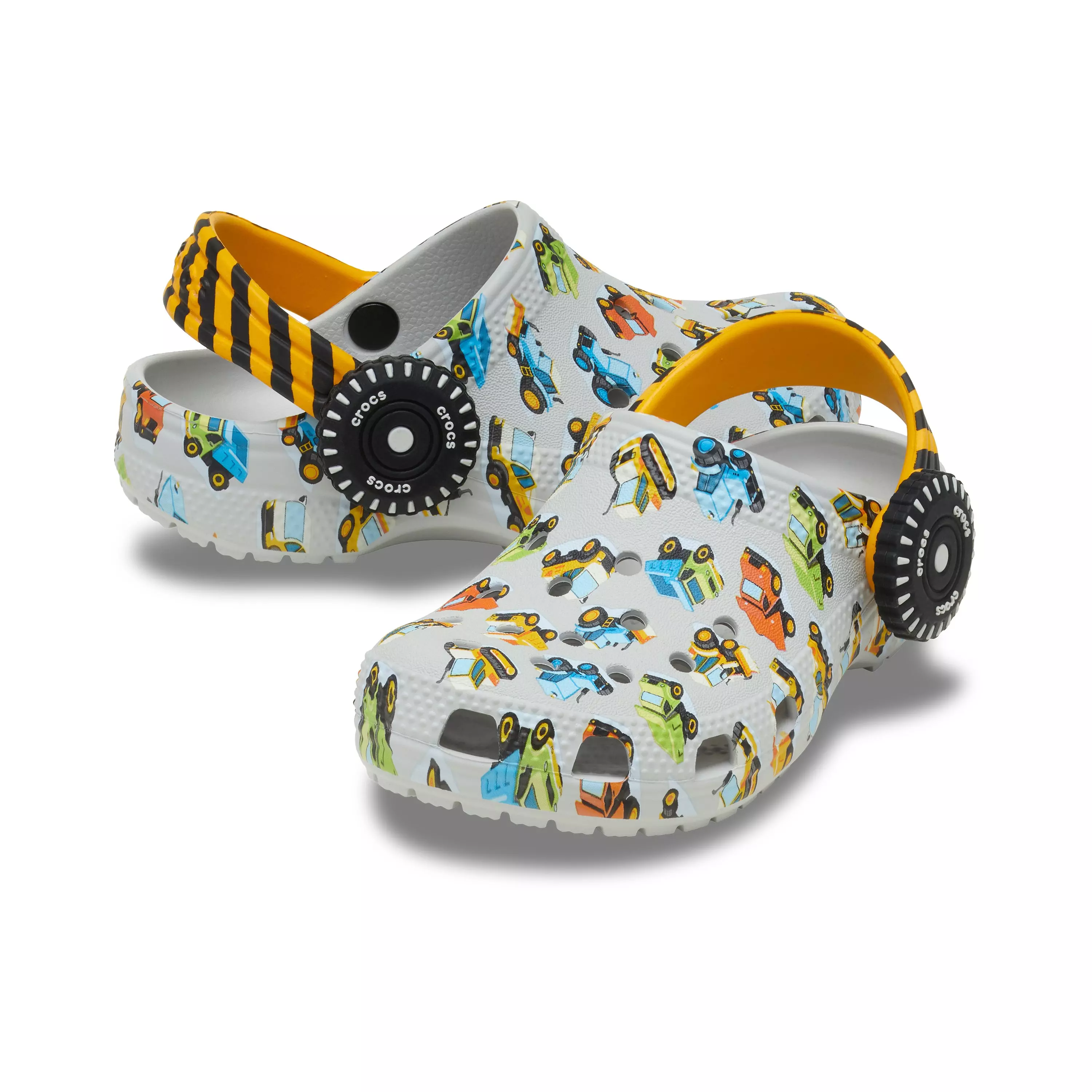 Crocs Classic "Construction Truck" Toddler Boys' Clog - GREY/YELLOW