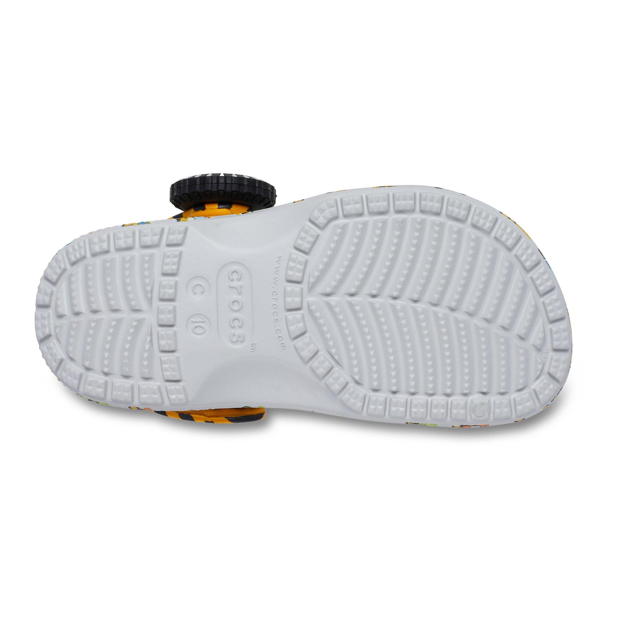 Crocs Classic "Construction Truck" Toddler Boys' Clog - GREY/YELLOW Thumbnail View 4