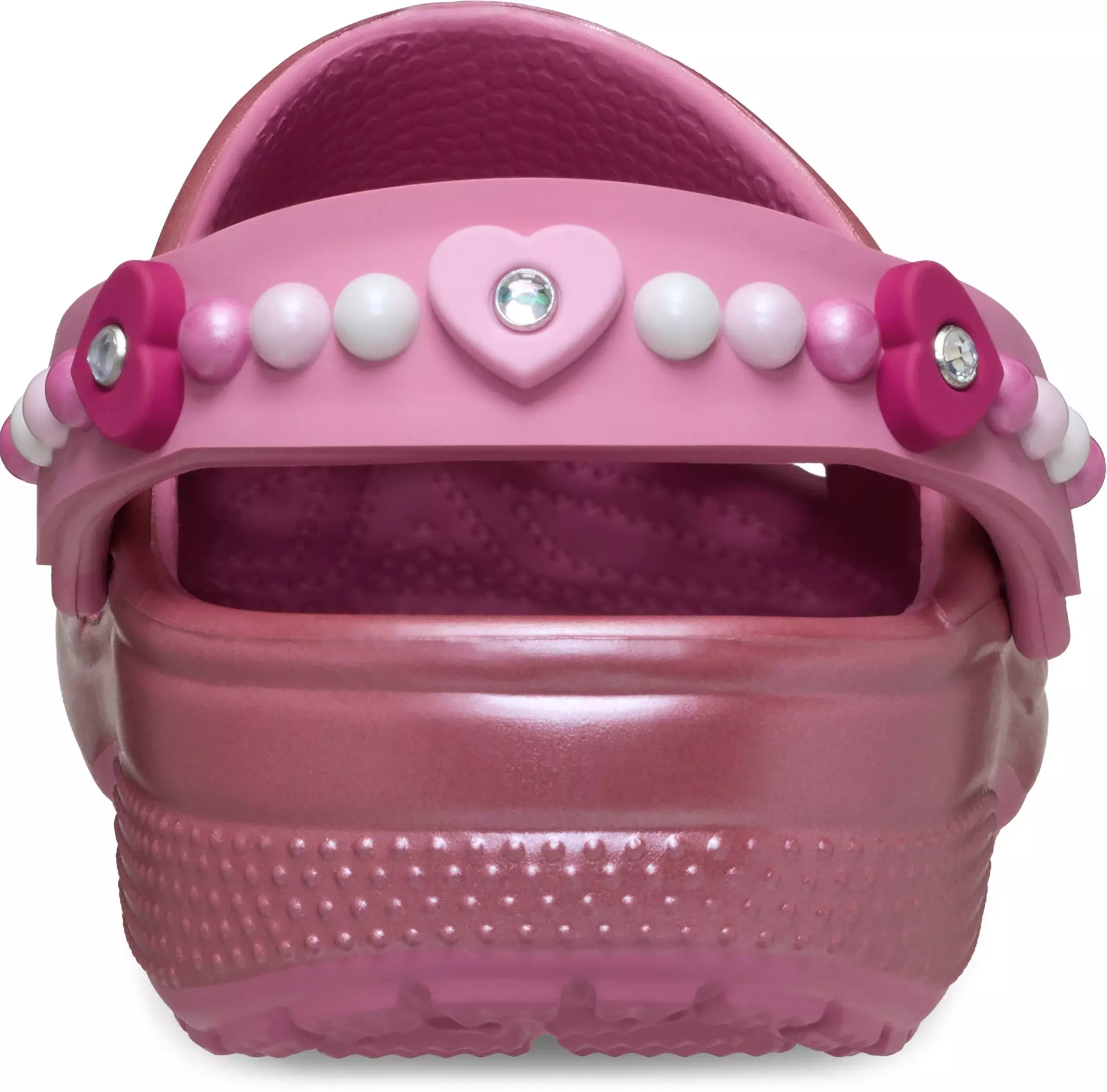 Crocs Classic "Pearls and Hearts Pink" Preschool Girls' Clog - PINK