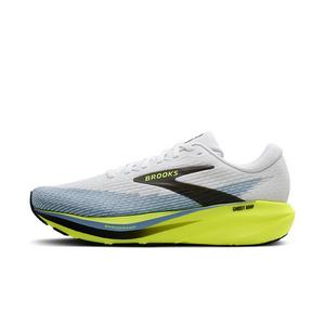 Brooks Ghost Amp "White/Blue/Yellow" Men's Running Shoe - WHITE/BLUE/YELLOW