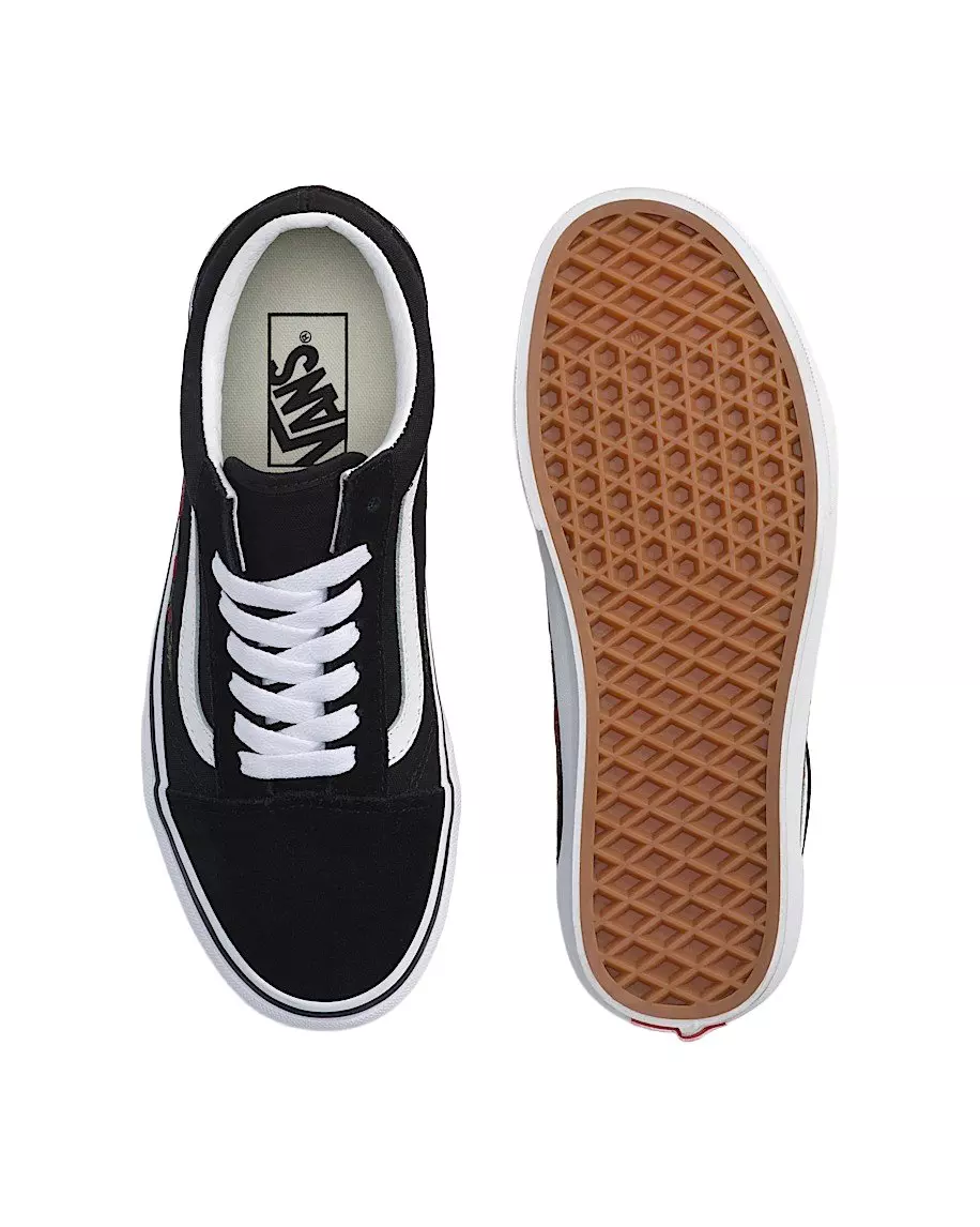 Vans Old Skool Embroidered Rose "Black/Red" Men's Shoe - BLACK/RED