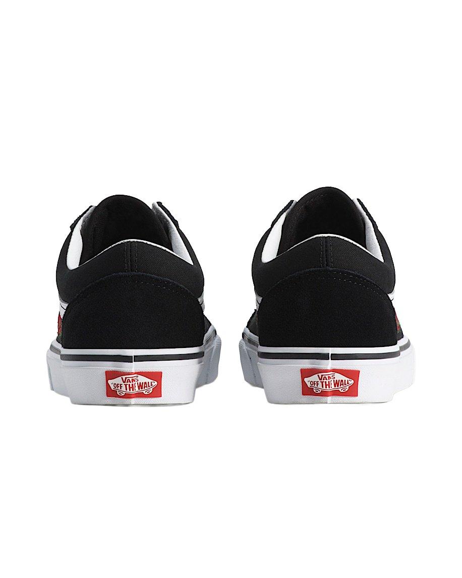Vans Old Skool Embroidered Rose "Black/Red" Men's Shoe - BLACK/RED