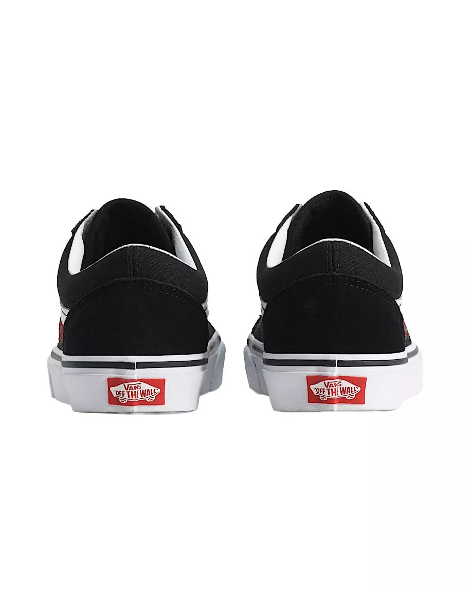 Vans Old Skool Embroidered Rose "Black/Red" Men's Shoe - BLACK/RED
