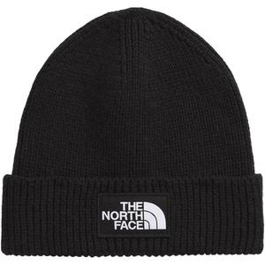 The North Face Logo Box Cuffed Beanie - BLACK