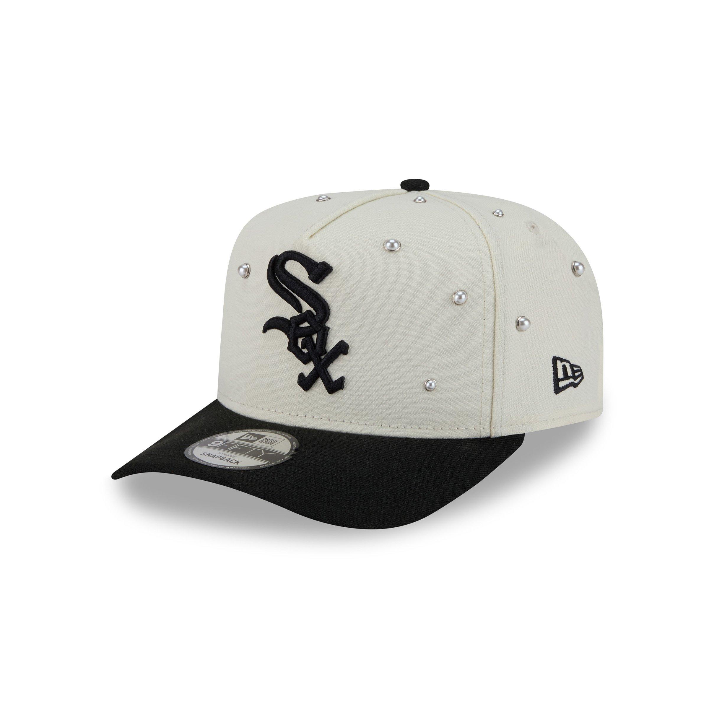 New Era Chicago White Sox 9FIFTY A-Frame Pearl All Over Print Snapback Hat - Black - BLACK