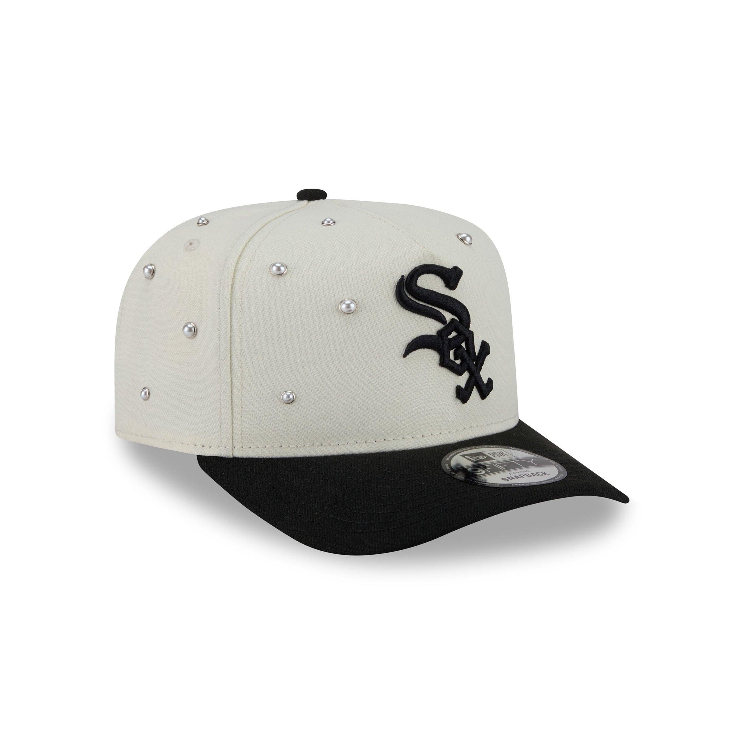 New Era Chicago White Sox 9FIFTY A-Frame Pearl All Over Print Snapback Hat - Black - BLACK