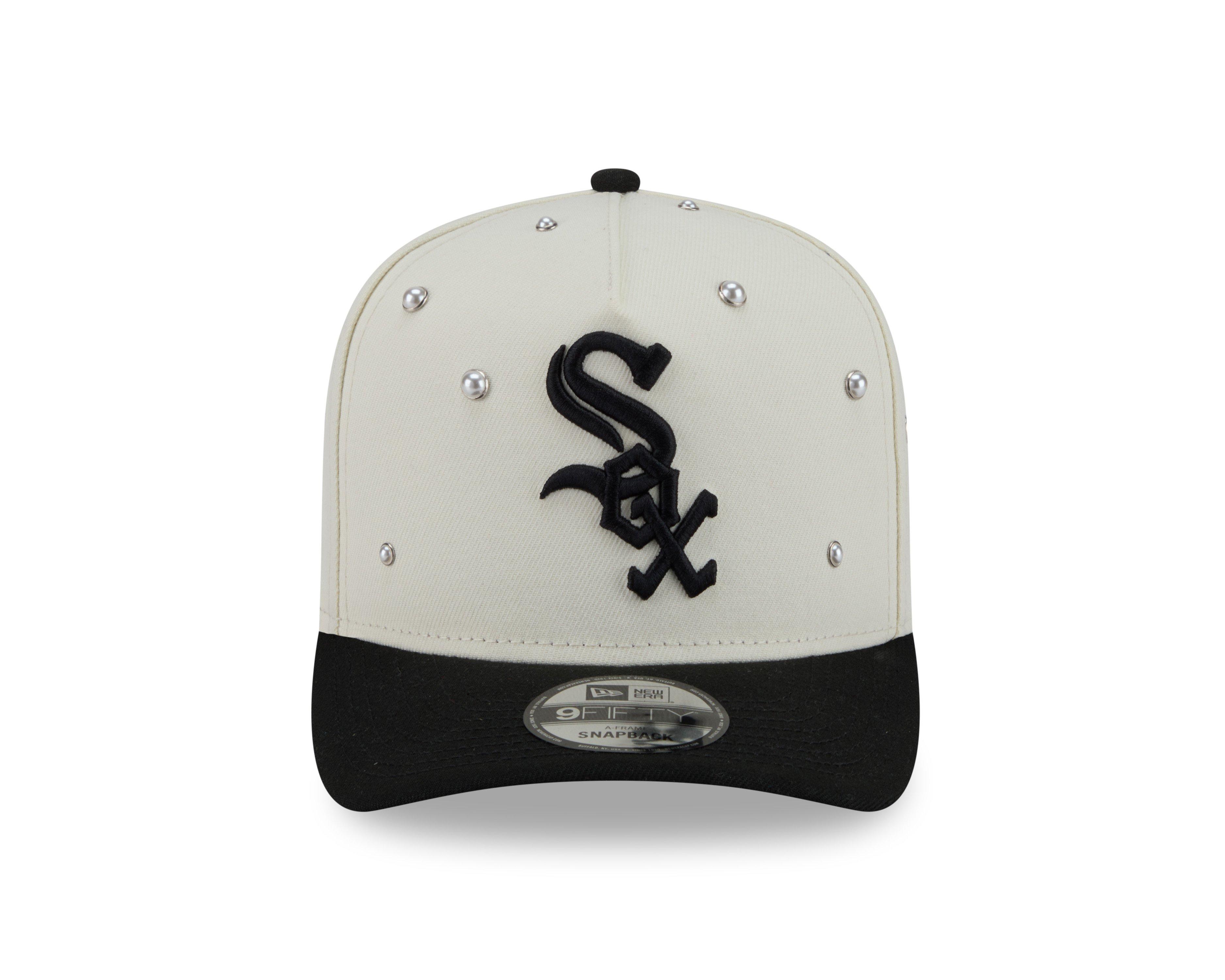 New Era Chicago White Sox 9FIFTY A-Frame Pearl All Over Print Snapback Hat - Black - BLACK