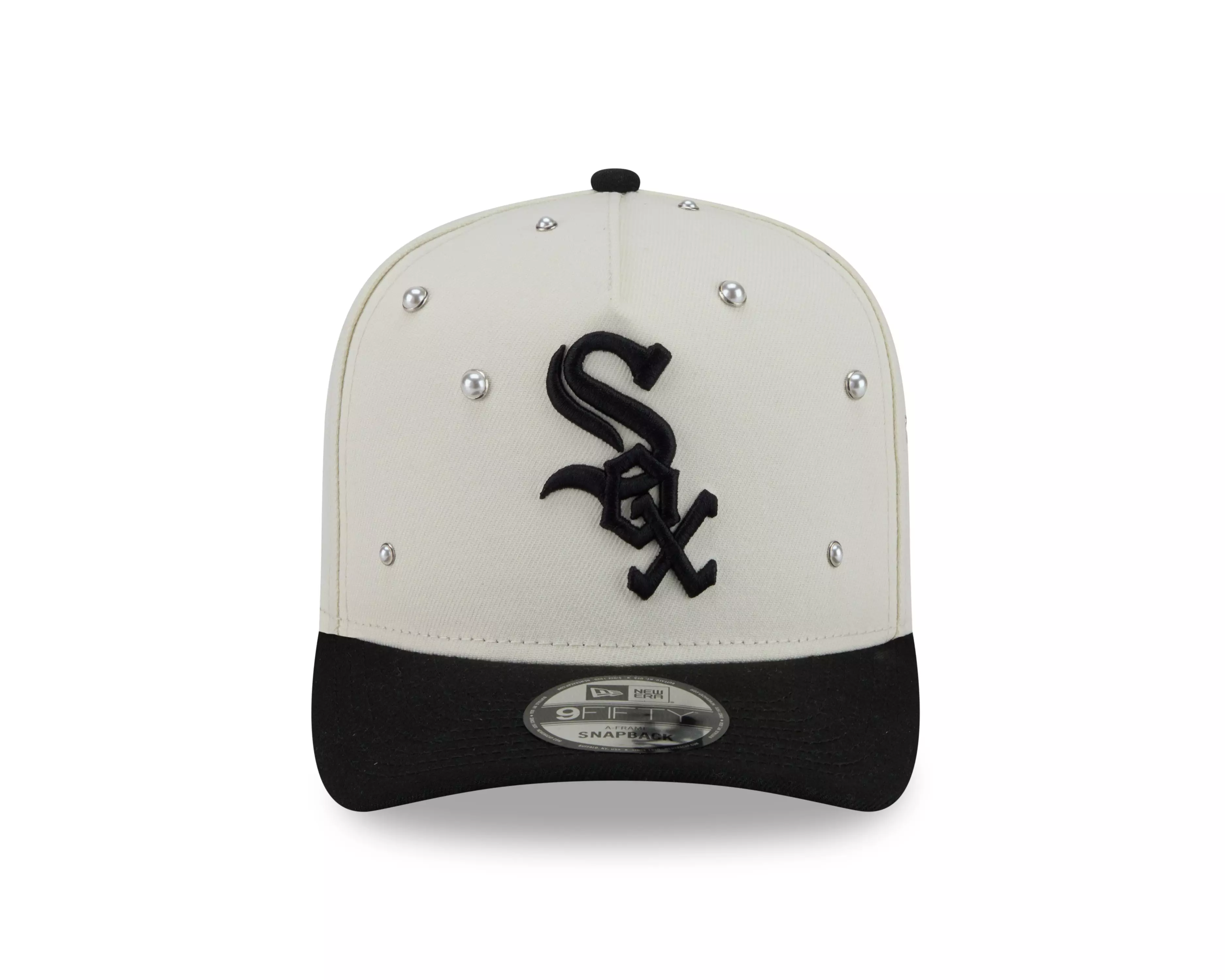 New Era Chicago White Sox 9FIFTY A-Frame Pearl All Over Print Snapback Hat - Black - BLACK
