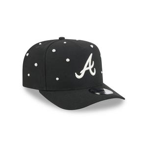 New Era Atlanta Braves 9FIFTY A-Frame Pearl All Over Print Snapback Hat - Black - BLACK