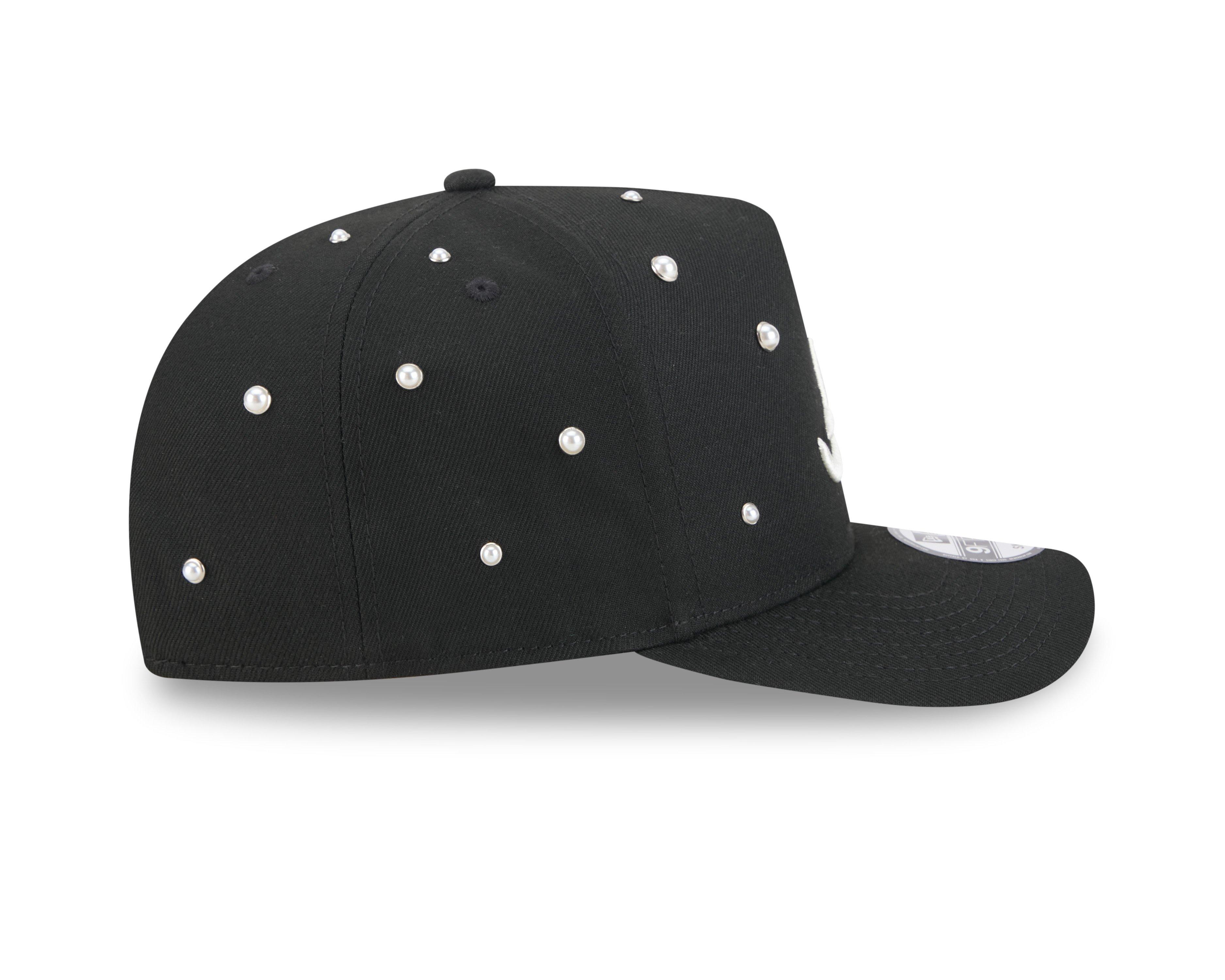 New Era Atlanta Braves 9FIFTY A-Frame Pearl All Over Print Snapback Hat - Black - BLACK