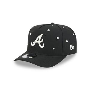 New Era Atlanta Braves 9FIFTY A-Frame Pearl All Over Print Snapback Hat - Black - BLACK