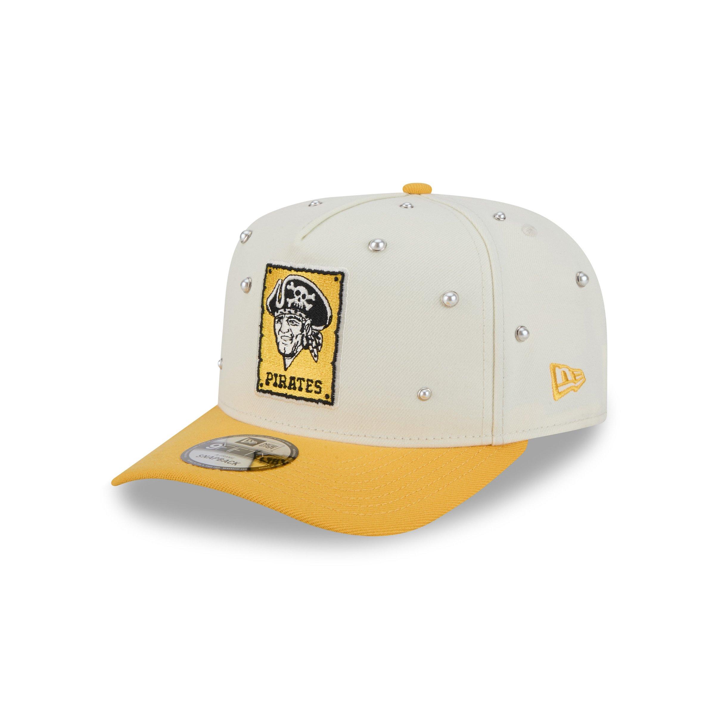 New Era Pittsburgh Pirates 9FIFTY A-Frame Pearl All Over Print Snapback Hat - Yellow - YELLOW