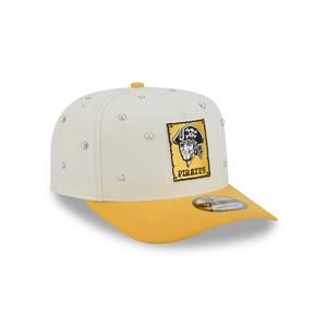 New Era Pittsburgh Pirates 9FIFTY A-Frame Pearl All Over Print Snapback Hat - Yellow - YELLOW