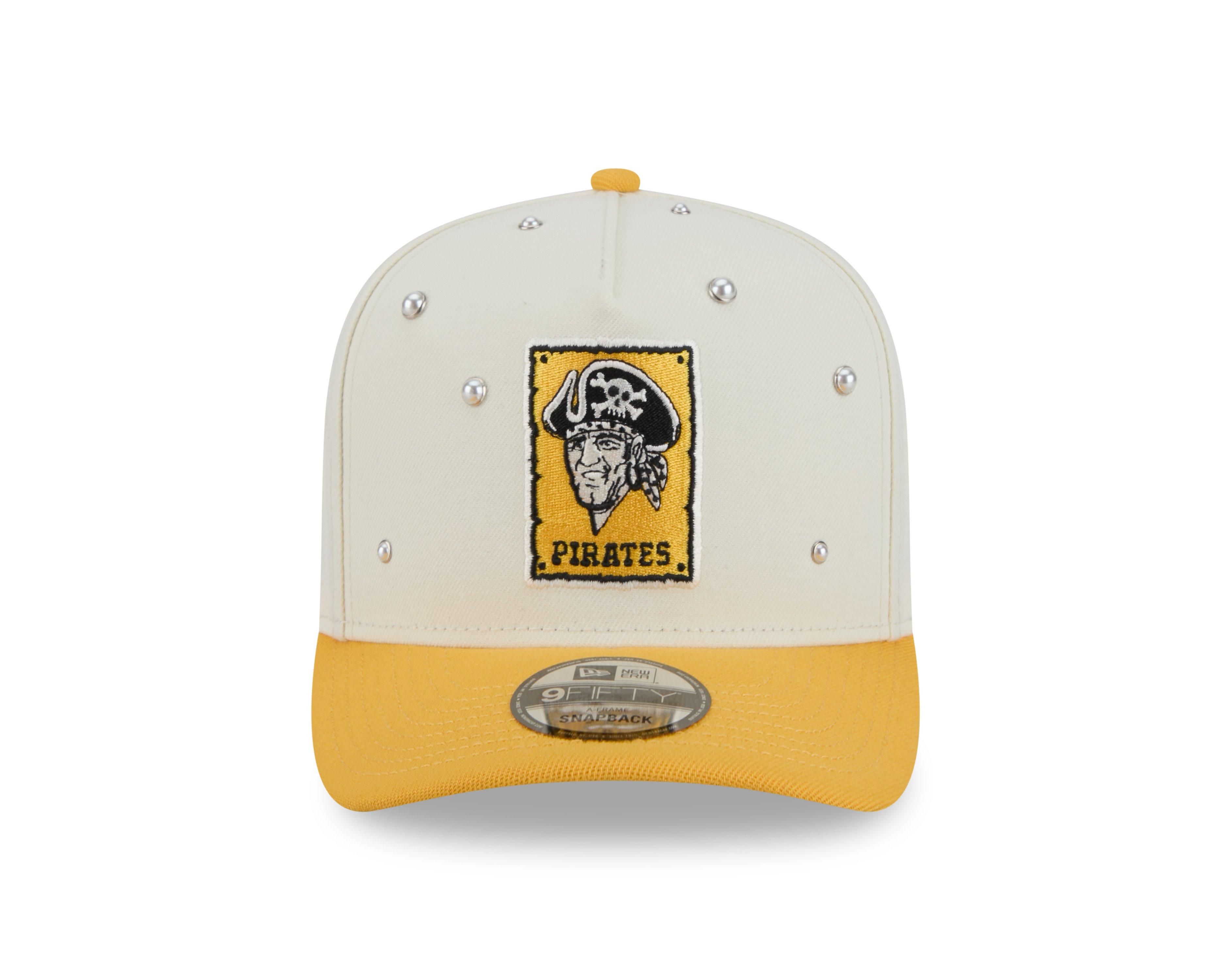 New Era Pittsburgh Pirates 9FIFTY A-Frame Pearl All Over Print Snapback Hat - Yellow - YELLOW
