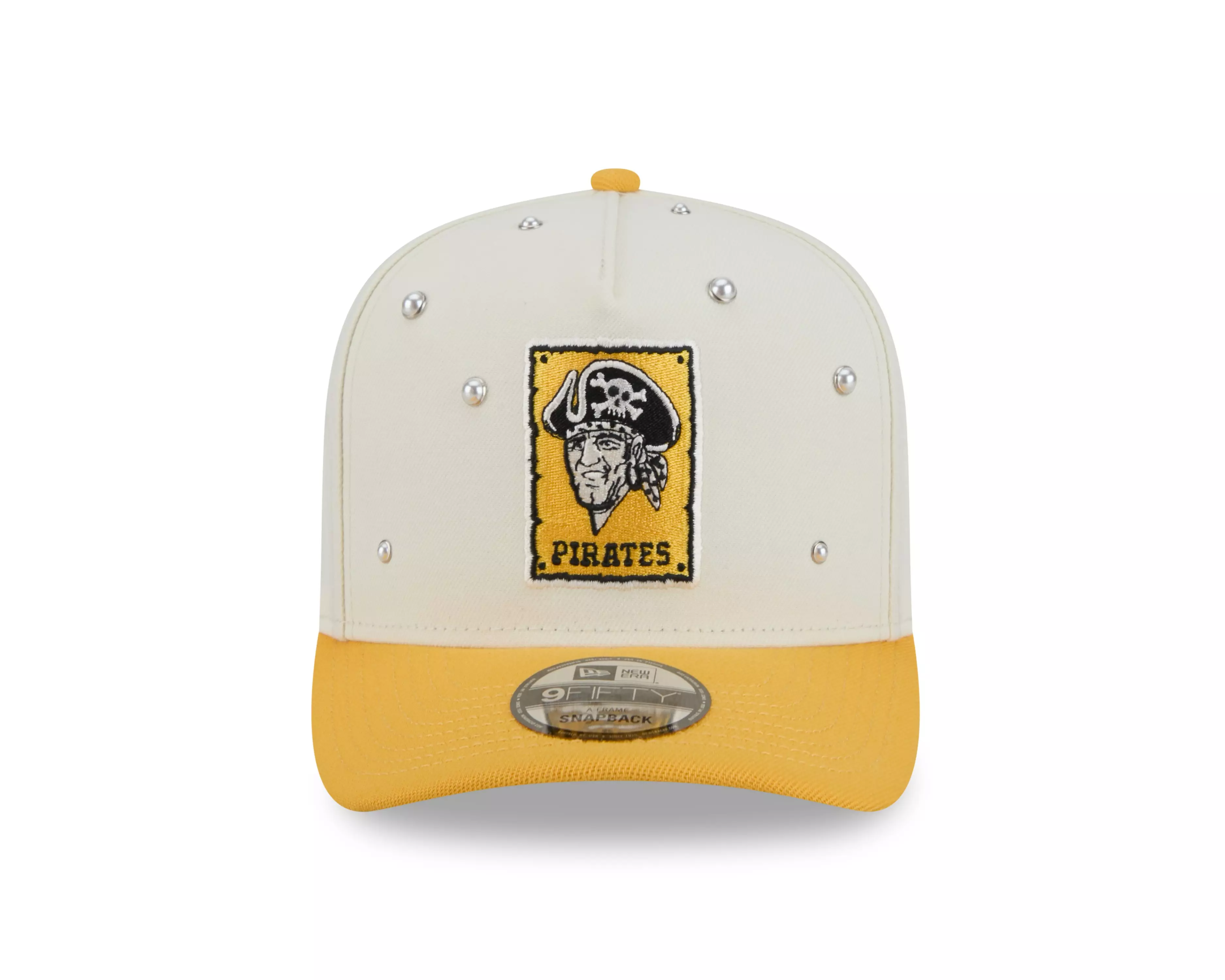 New Era Pittsburgh Pirates 9FIFTY A-Frame Pearl All Over Print Snapback Hat - Yellow - YELLOW