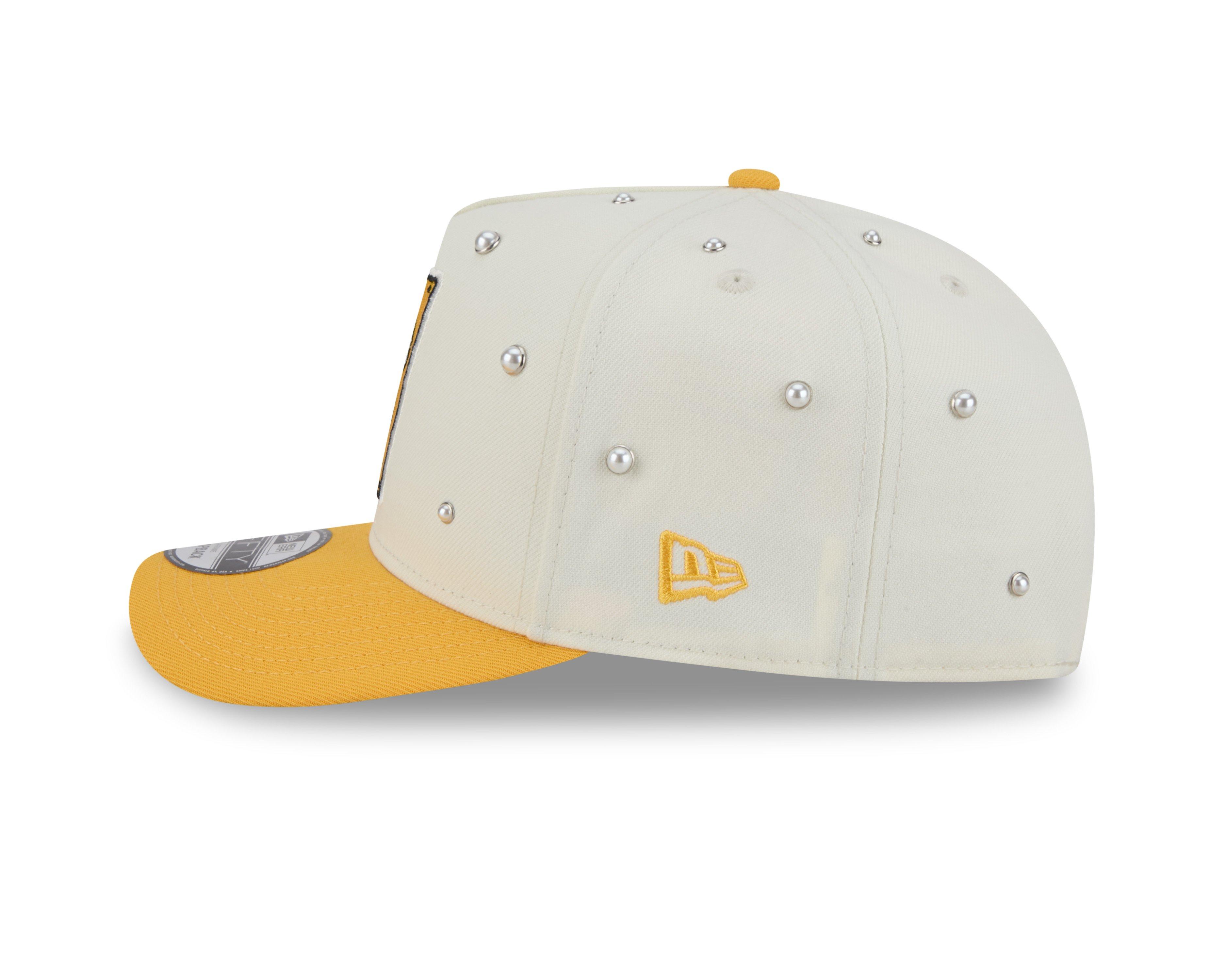 New Era Pittsburgh Pirates 9FIFTY A-Frame Pearl All Over Print Snapback Hat - Yellow - YELLOW
