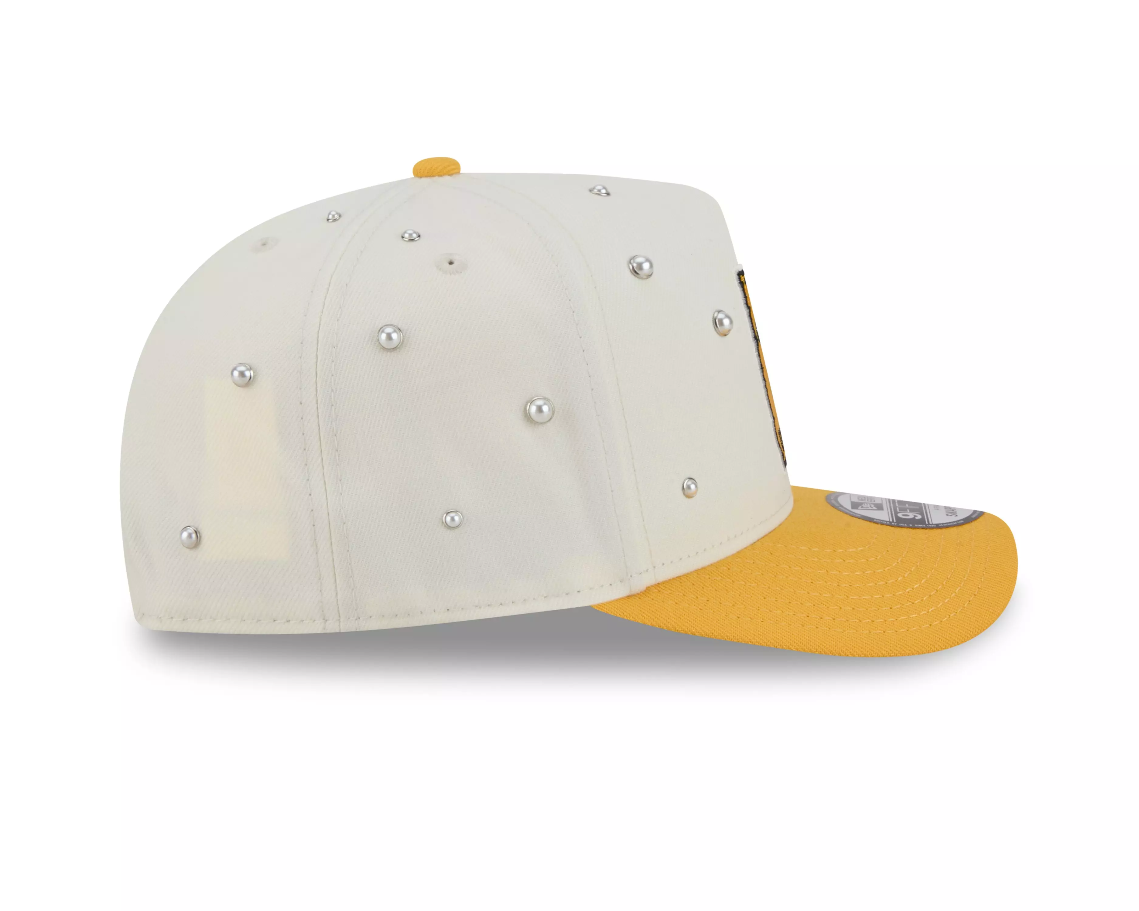 New Era Pittsburgh Pirates 9FIFTY A-Frame Pearl All Over Print Snapback Hat - Yellow - YELLOW