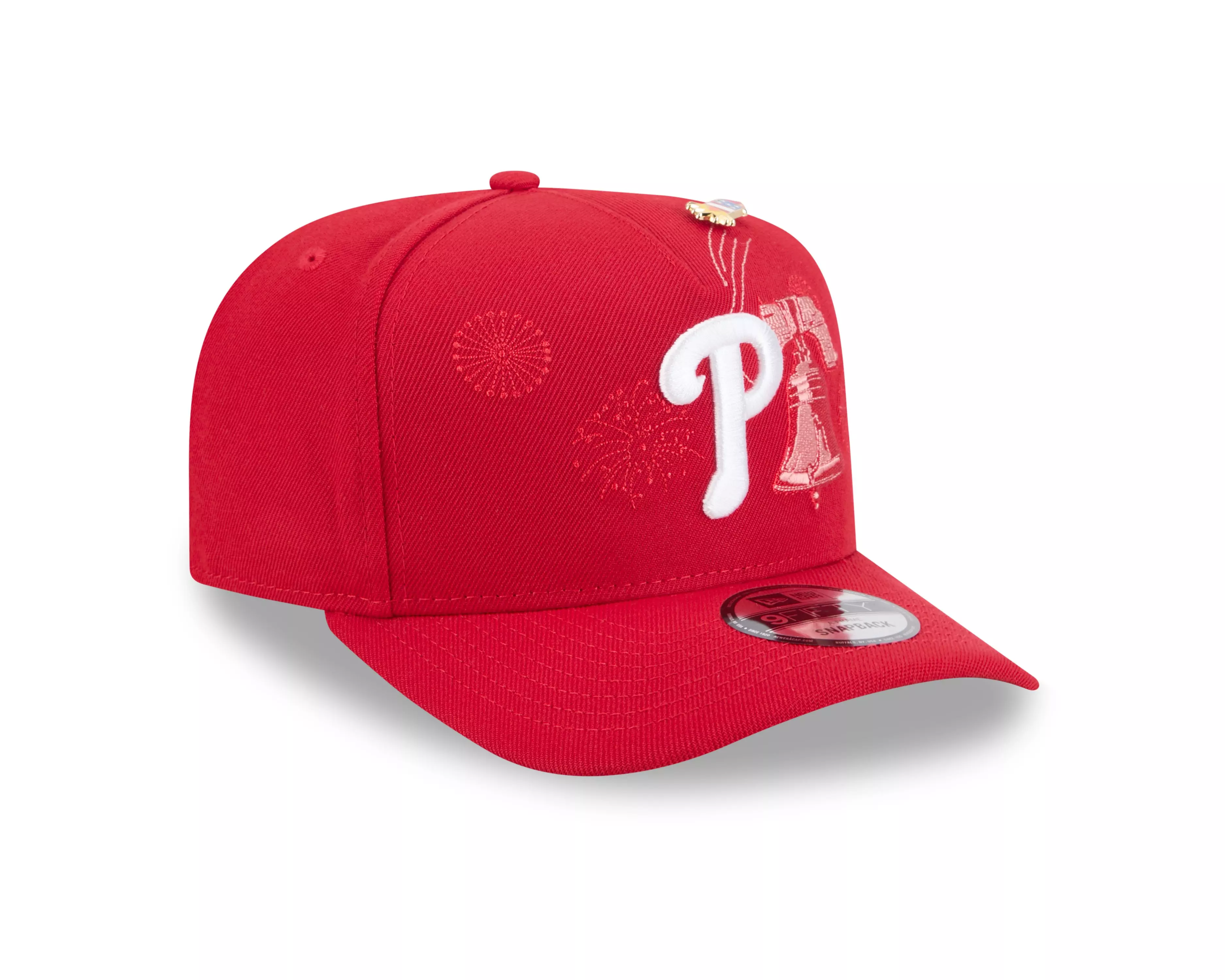 New Era Philadelphia Phillies 9FIFTY A-Frame Embroidered Pennant Snapback Hat - Red - RED