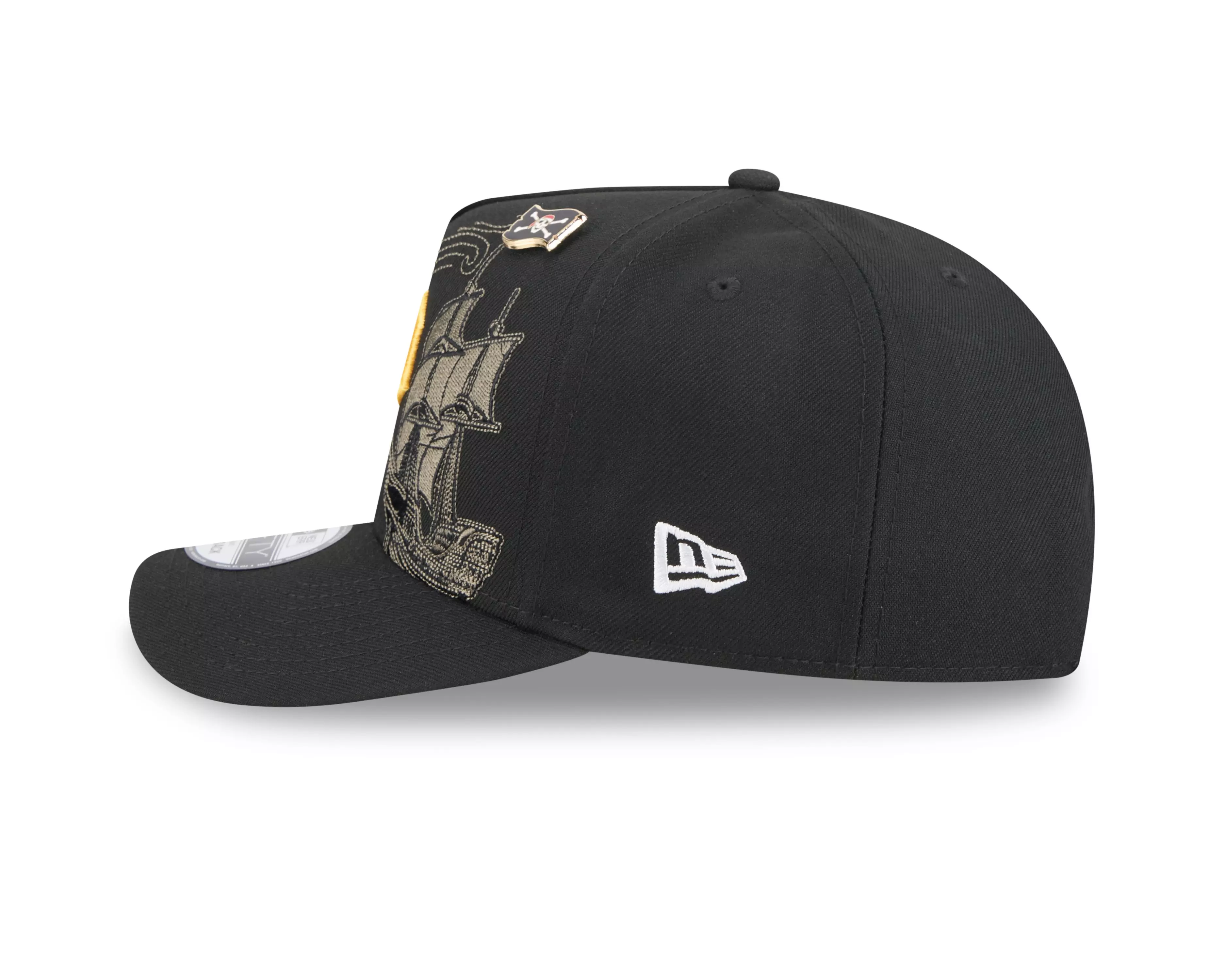 New Era Pittsburgh Pirates 9FIFTY A-Frame Embroidered Pennant Snapback Hat - Black - BLACK