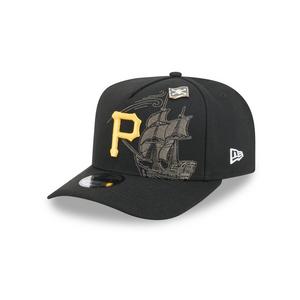 New Era Pittsburgh Pirates 9FIFTY A-Frame Embroidered Pennant Snapback Hat - Black - BLACK