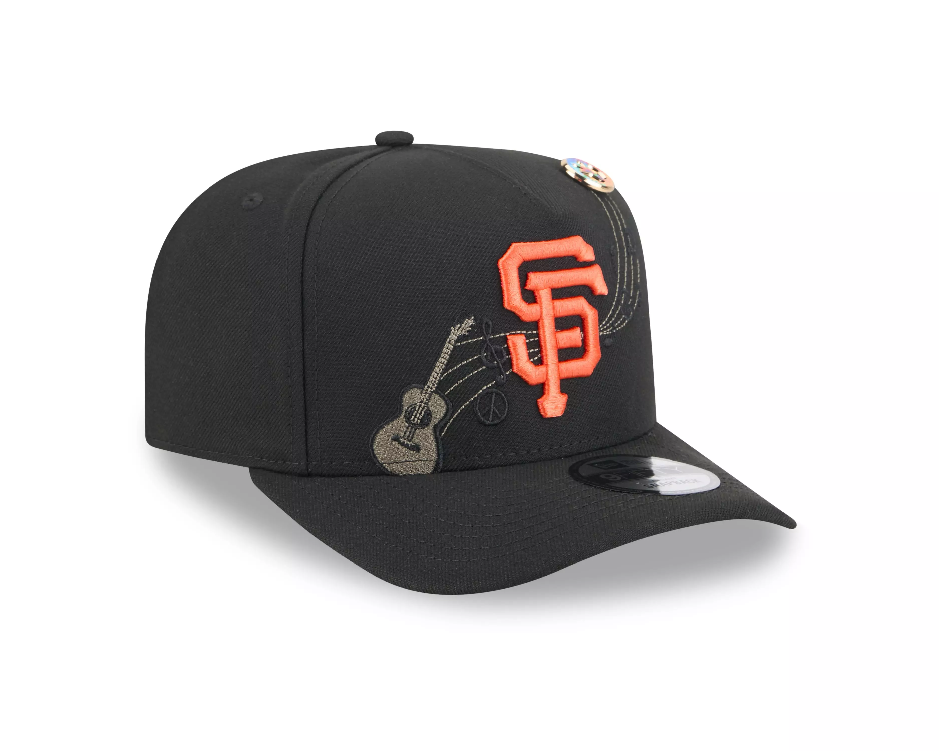 New Era San Francisco Giants 9FIFTY A-Frame Embroidered Pennant Snapback Hat - Black - BLACK