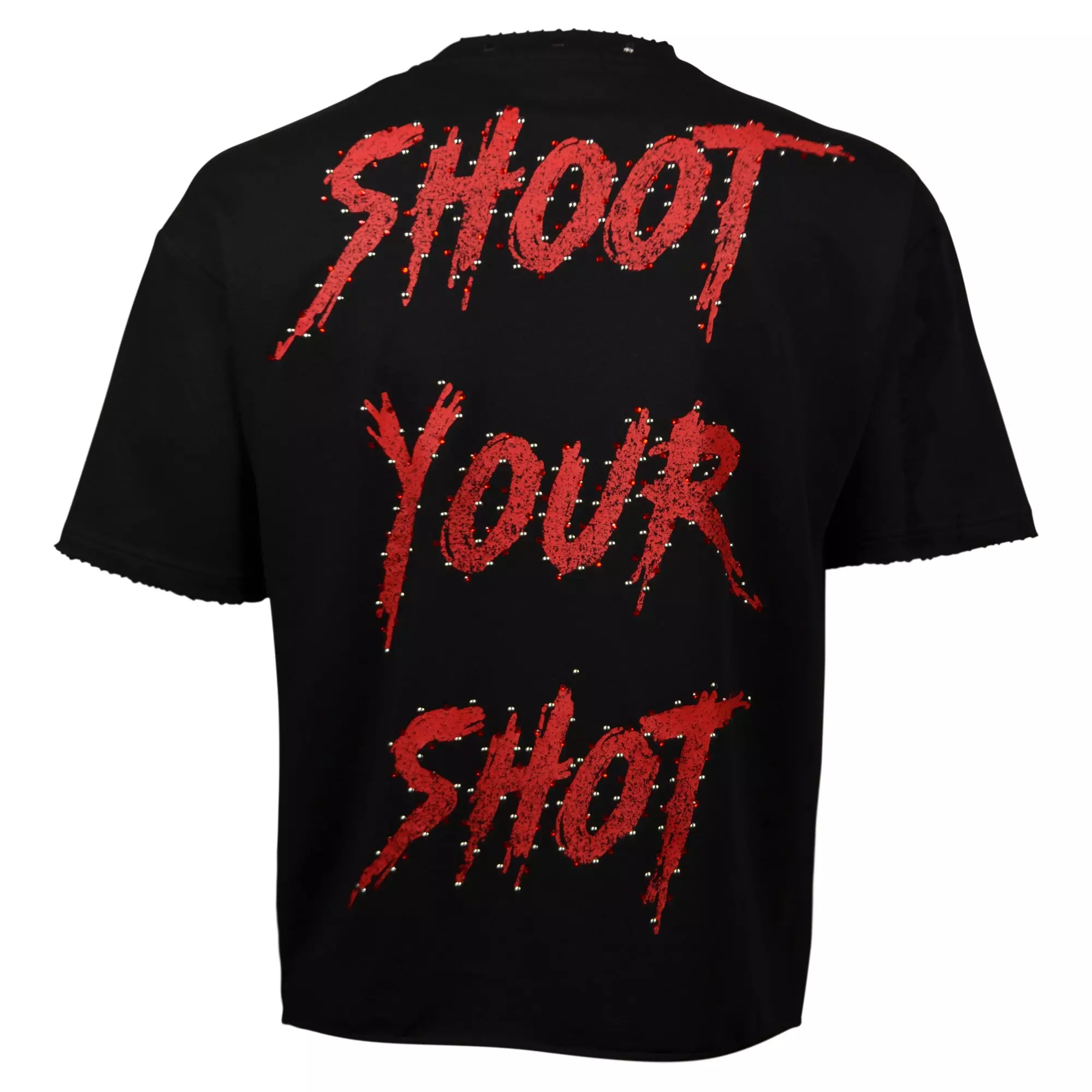 Streetz Iz Watchin Men's Shoot Your Shot Cropped Tee - BLACK