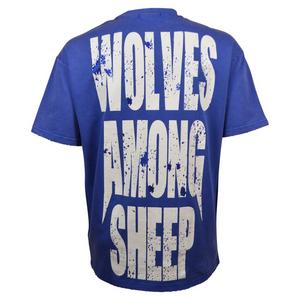 Streetz Iz Watchin Men's Wolves Among Sheep Tee - Blue