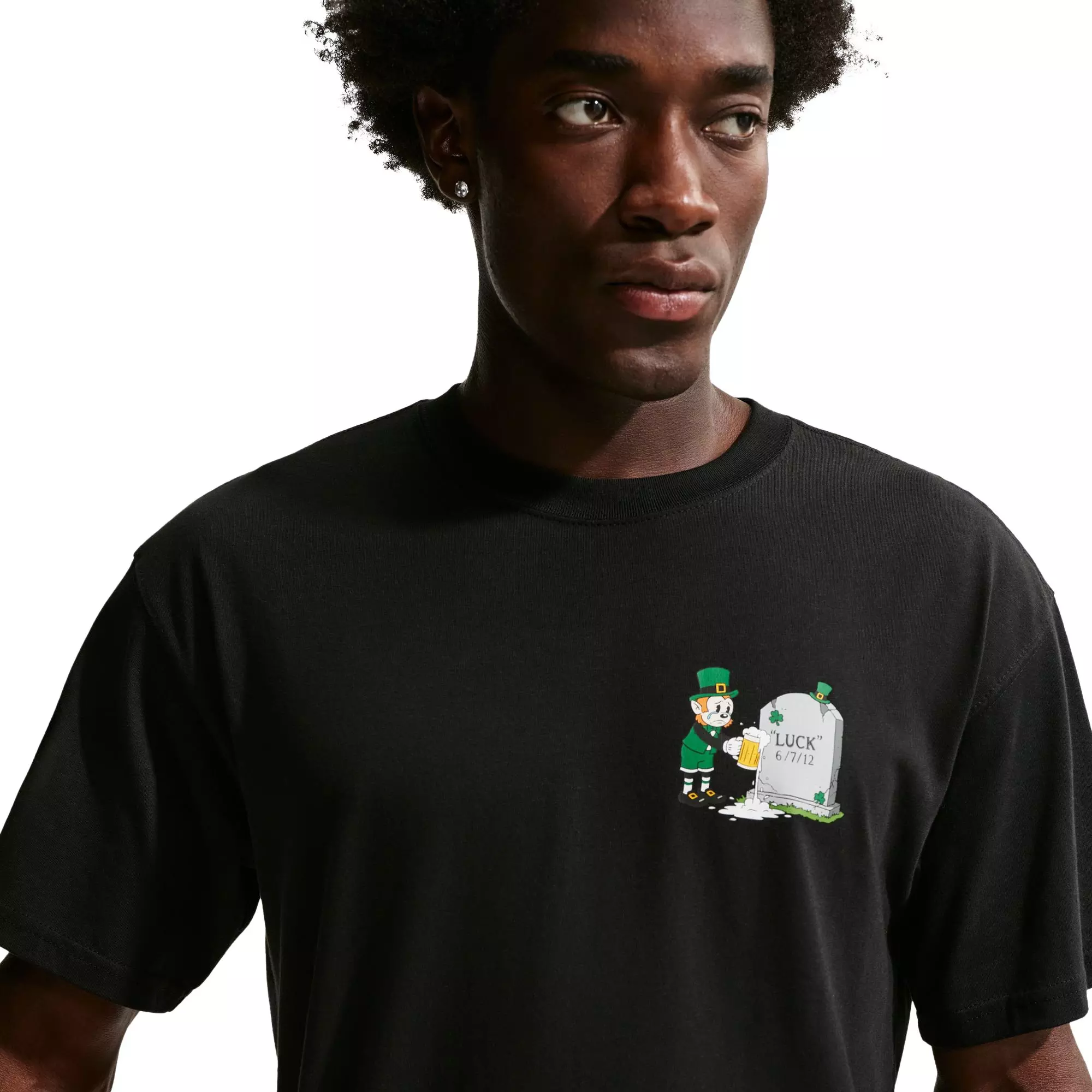 Nike LeBron "Green With Envy" Men's Basketball Tee - Black - BLACK