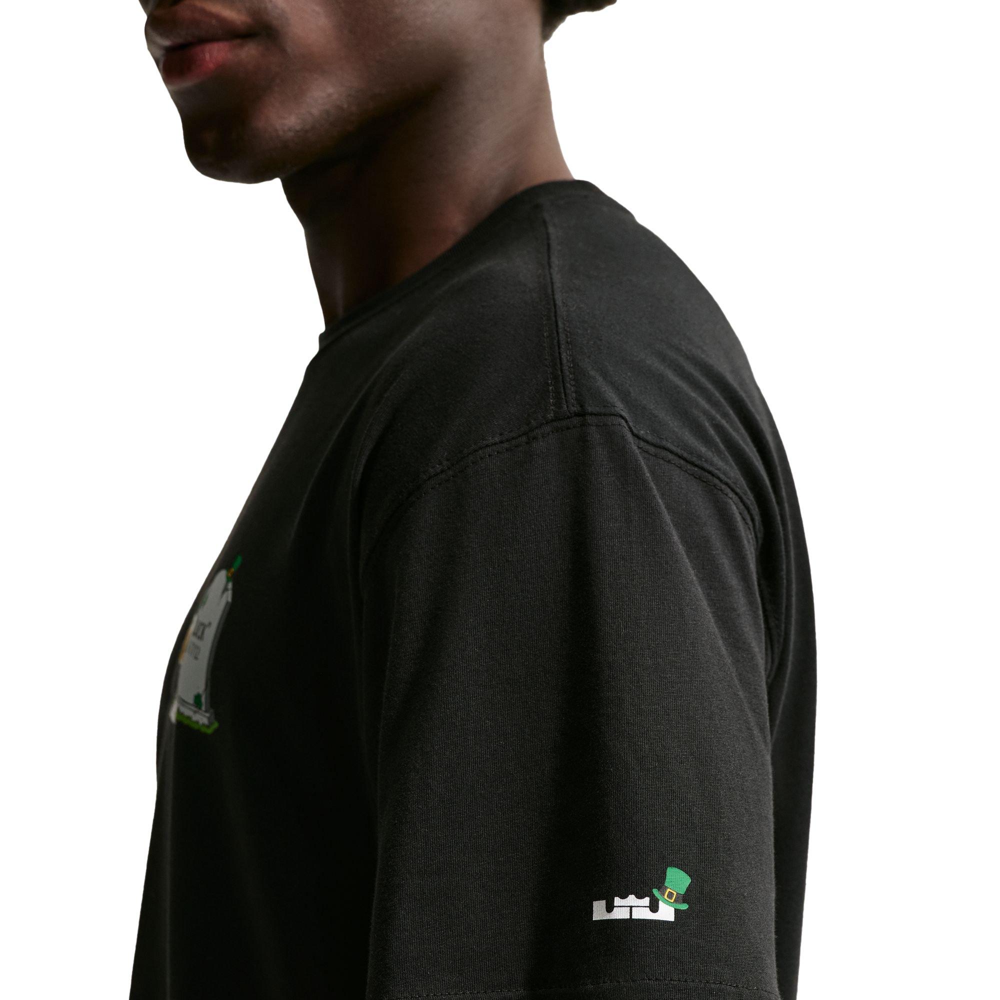 Nike LeBron "Green With Envy" Men's Basketball Tee - Black - BLACK Thumbnail View 4