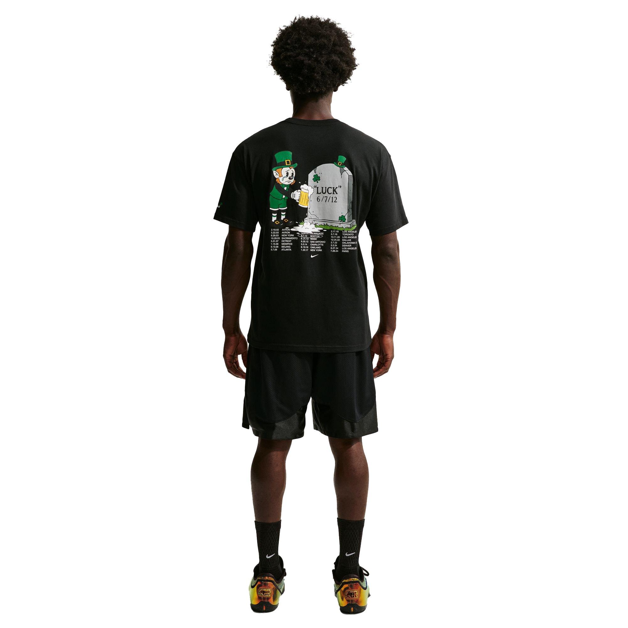Nike LeBron "Green With Envy" Men's Basketball Tee - Black - BLACK Thumbnail View 6