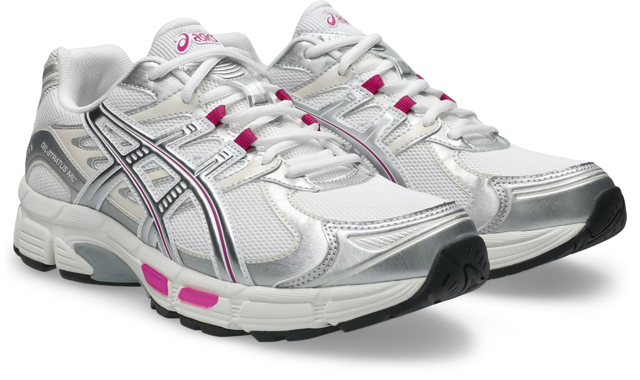 ASICS GEL-STRATUS MC "Raspberry" Shoe - WHITE/RASPBERRY