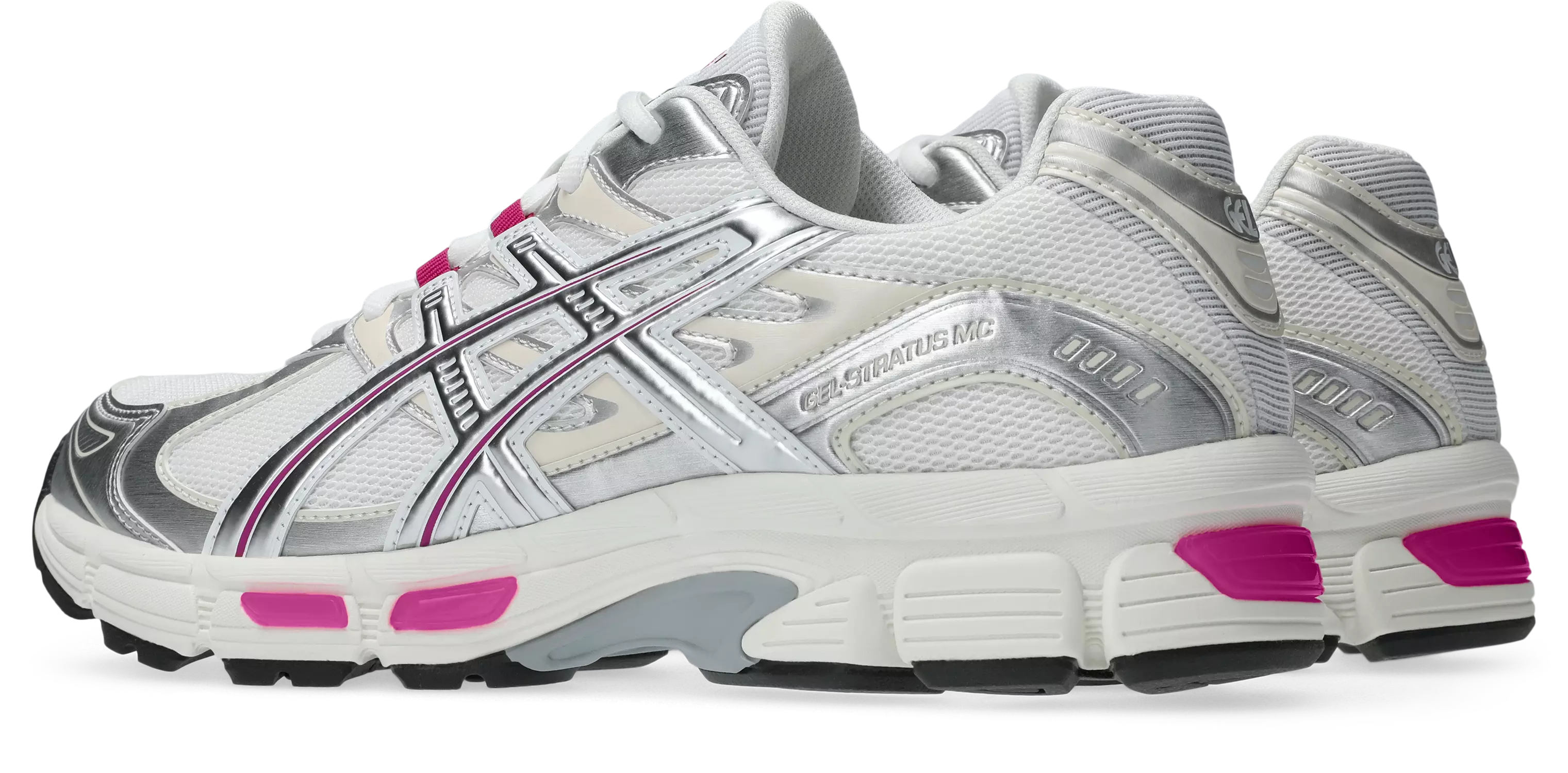 ASICS GEL-STRATUS MC "Raspberry" Shoe - WHITE/RASPBERRY