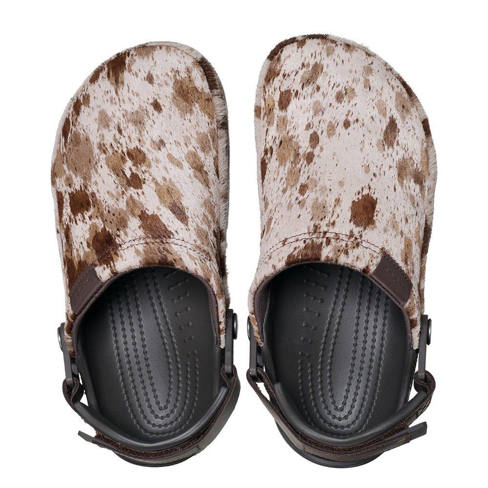 Crocs Crafted Pony Hair "Espresso" Women's Clog - BROWN/WHITE