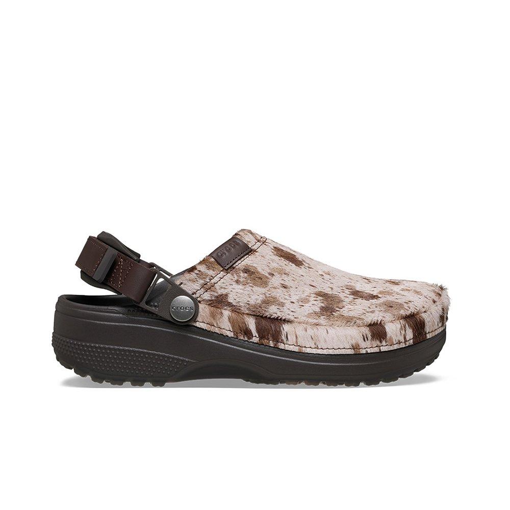 Crocs Crafted Pony Hair "Espresso" Women's Clog - BROWN/WHITE