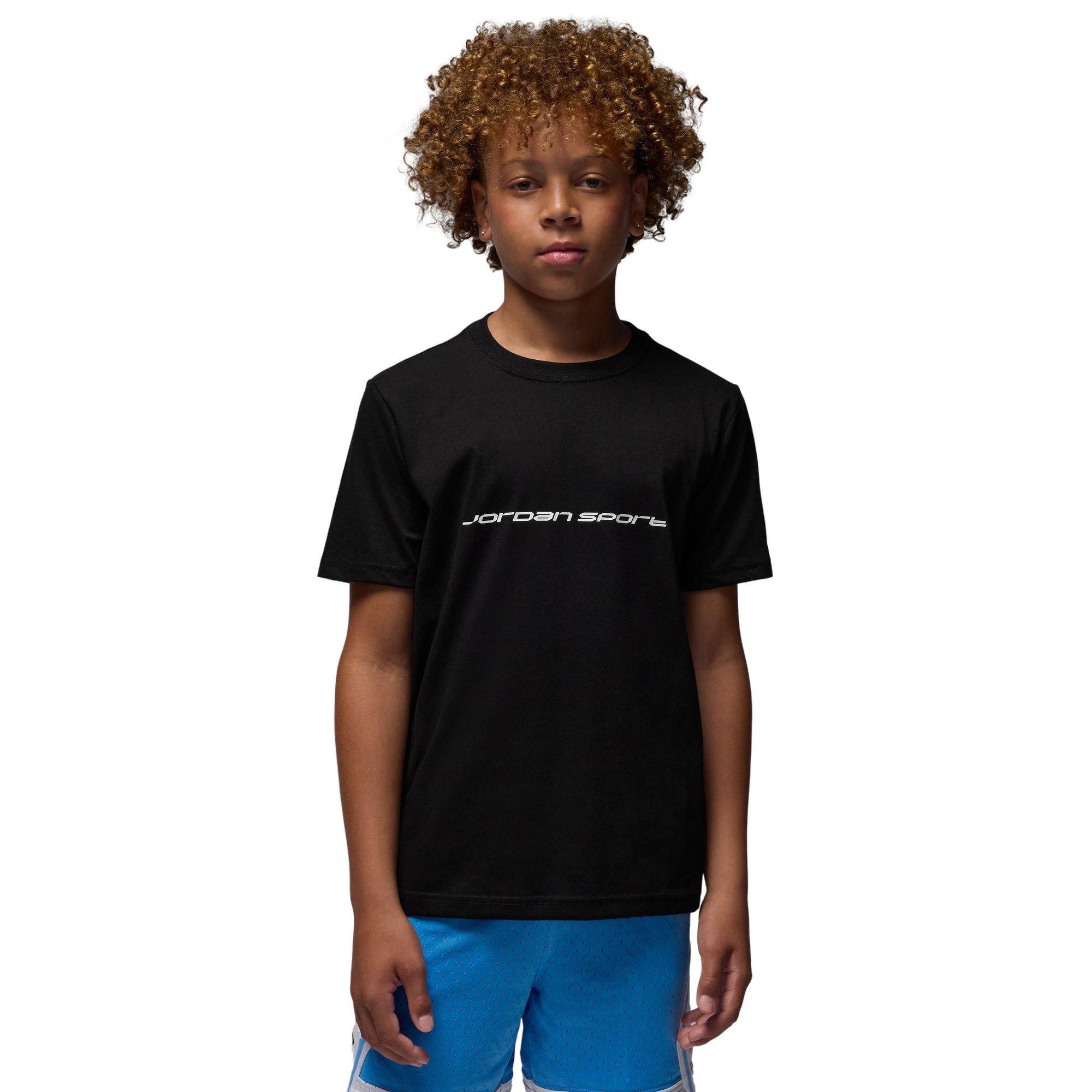 Jordan Big Kids' Compression Tee - BLACK Thumbnail View 1