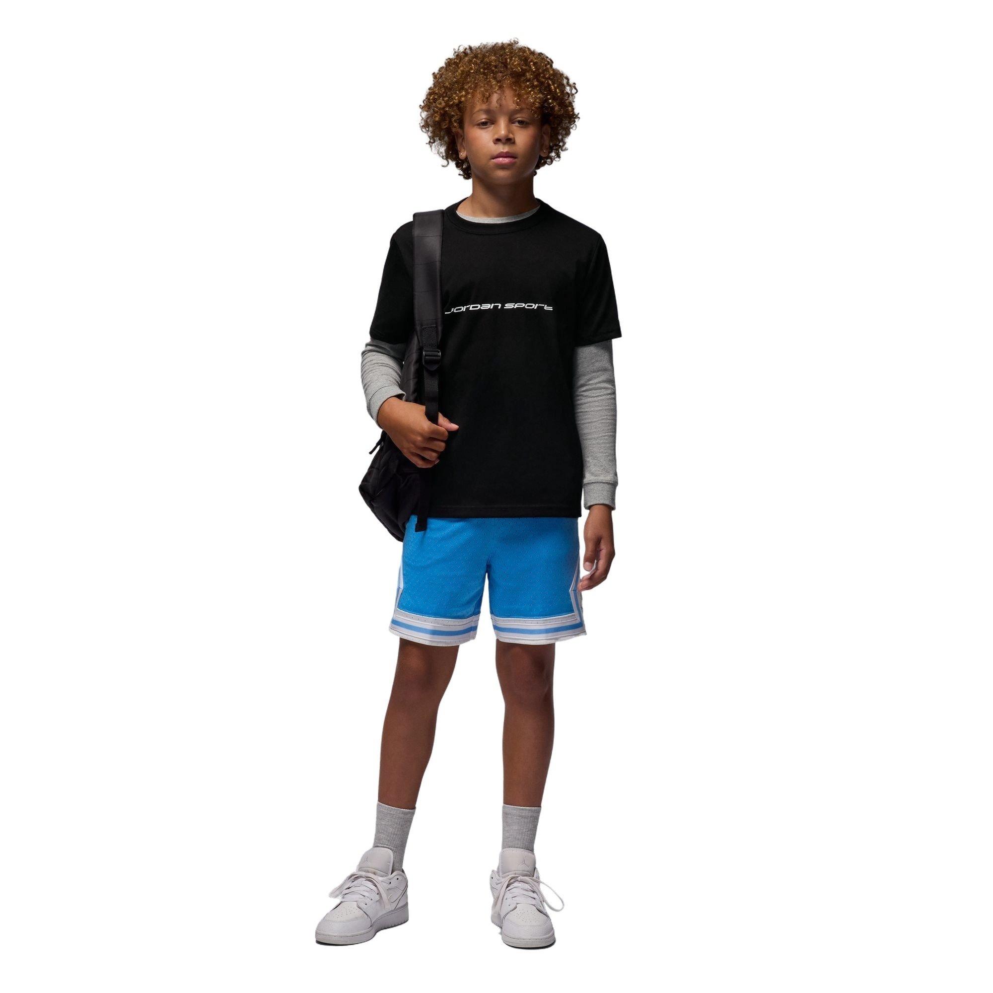 Jordan Big Kids' Compression Tee - BLACK Thumbnail View 5