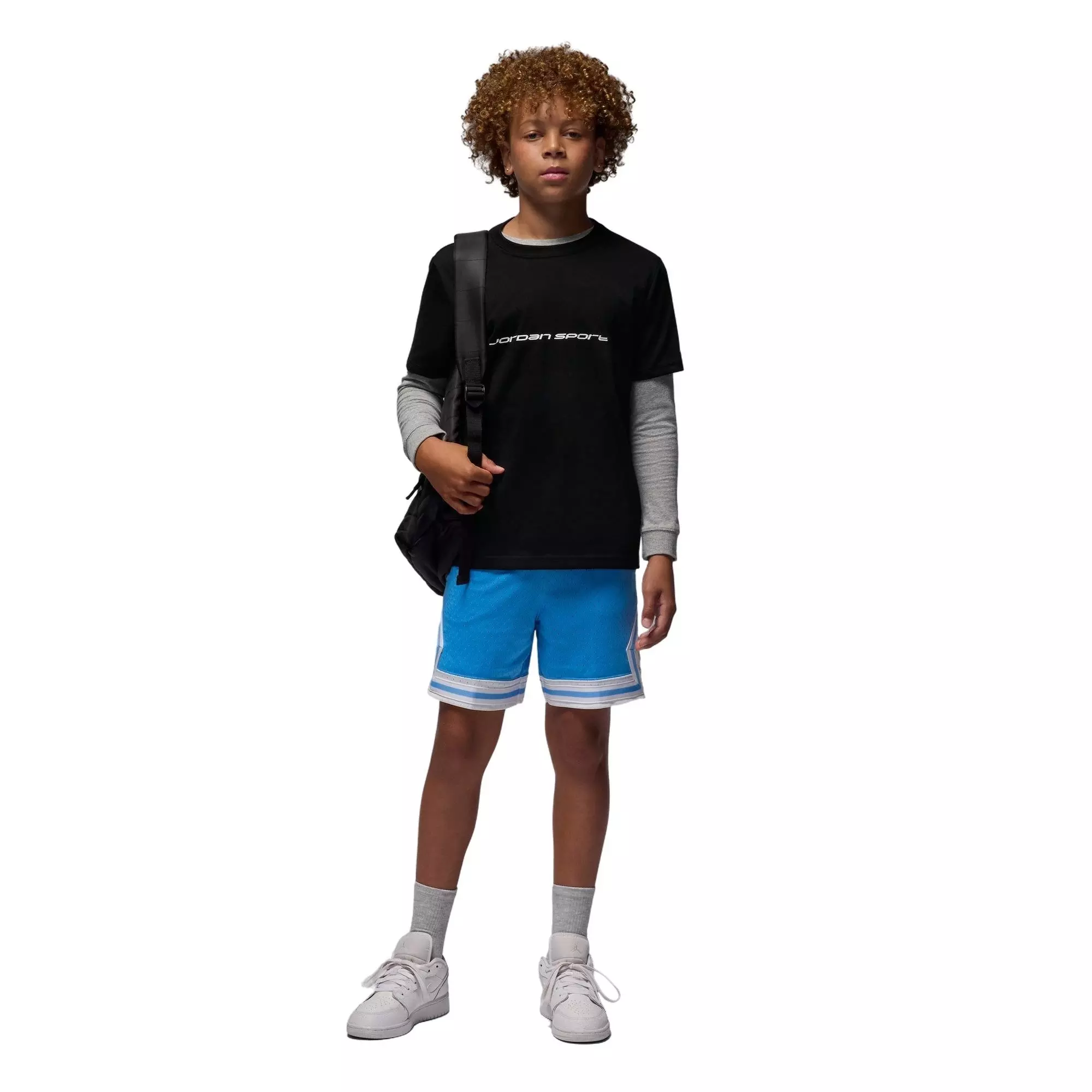 Jordan Big Kids' Compression Tee - BLACK