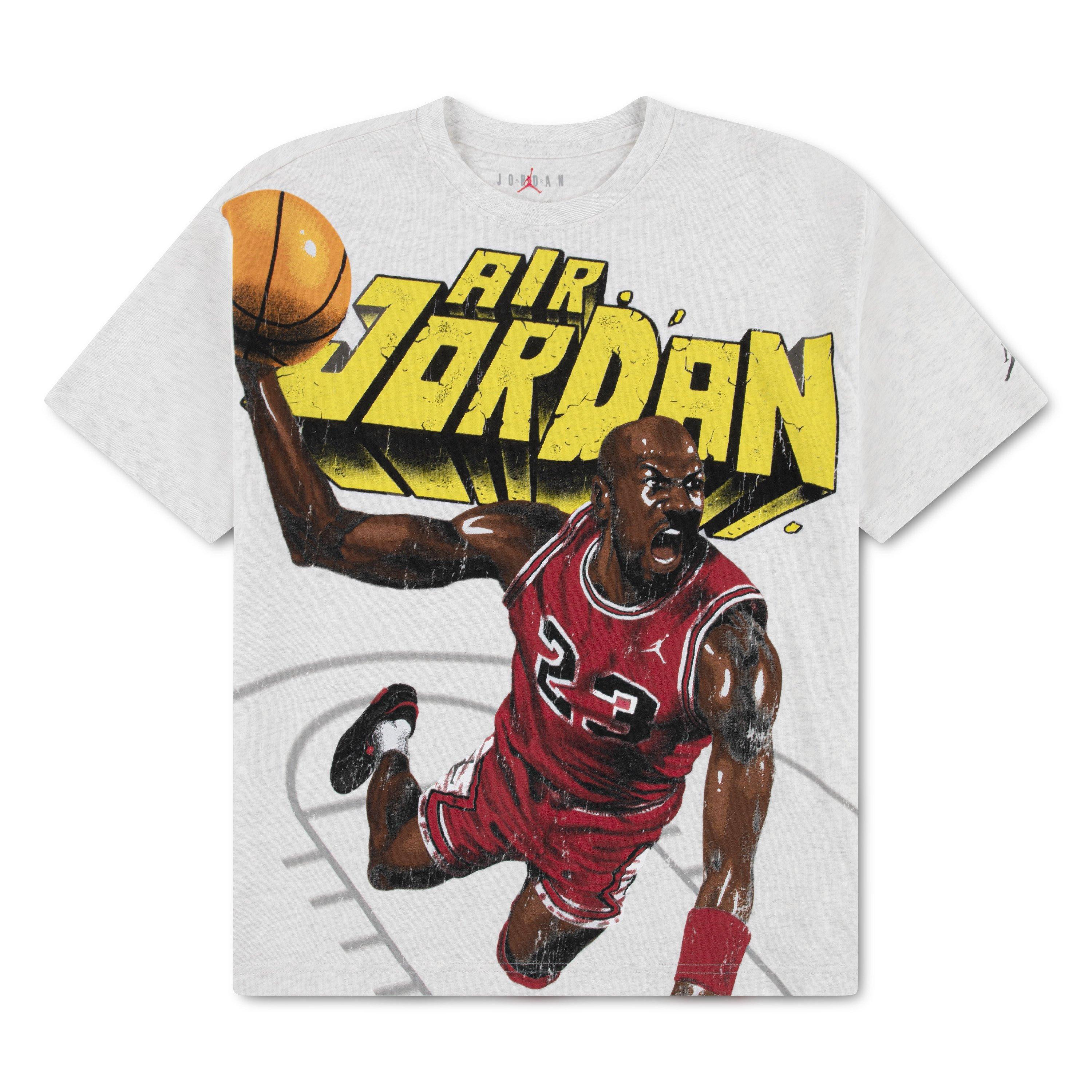 Jordan Big Kids' Slam Dunk Tee - GREY Thumbnail View 1