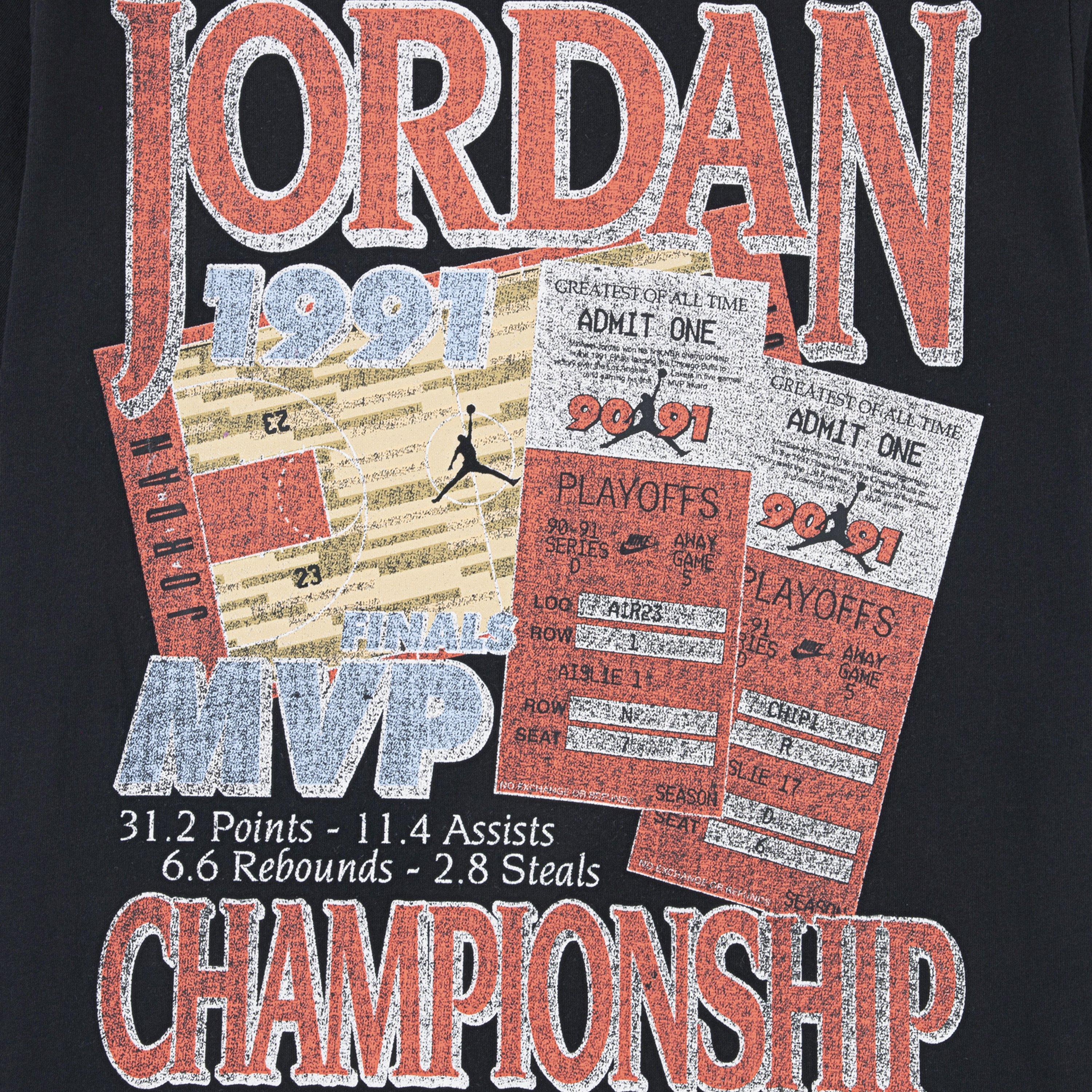 Jordan Big Kids' Tickets Tee - BLACK Thumbnail View 3