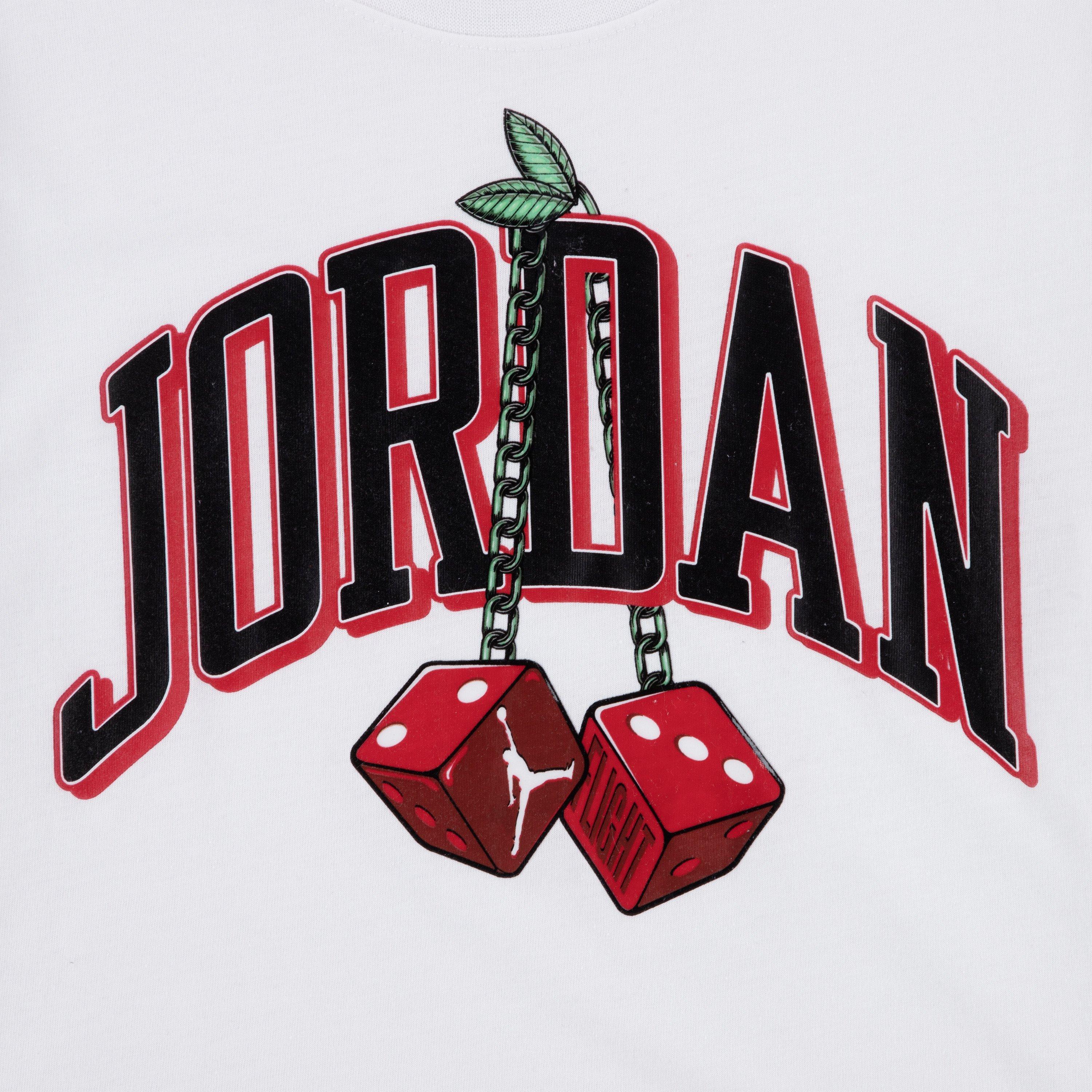 Jordan Big Kids' Cherry AJ13 Tee - WHITE/RED Thumbnail View 3