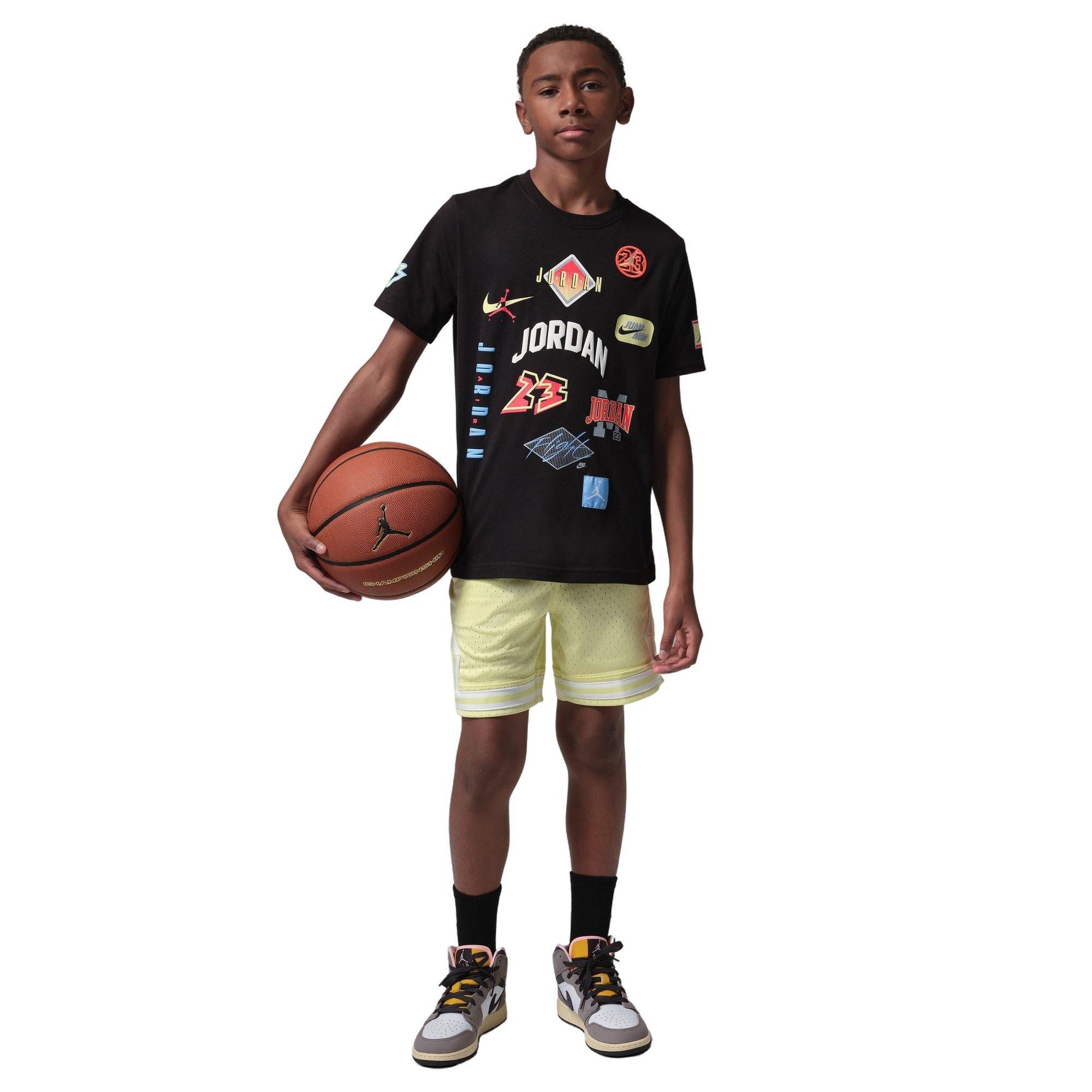 Jordan Big Kids' Dynasty Patch Tee - BLACK/MULTI Thumbnail View 3