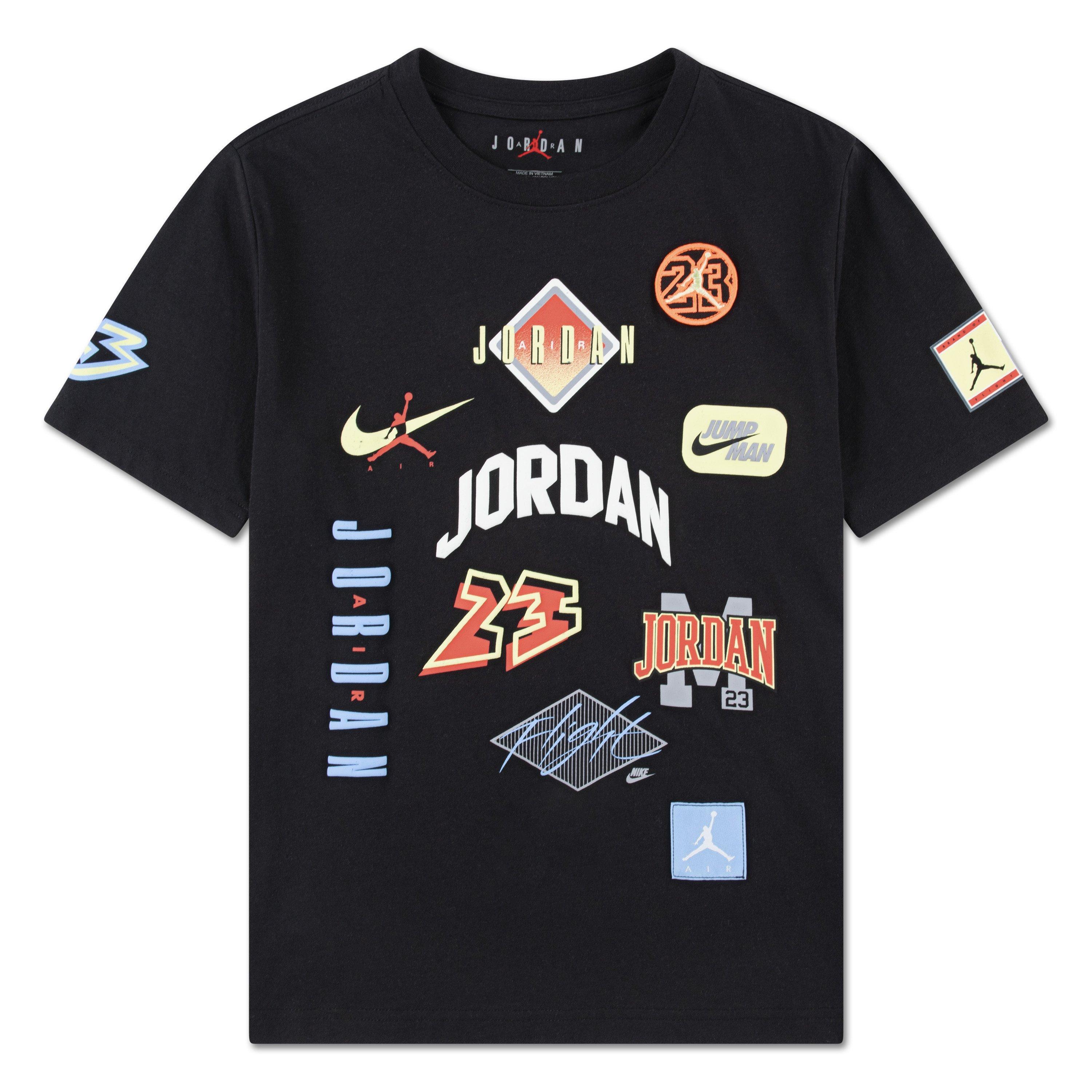 Jordan Big Kids' Dynasty Patch Tee - BLACK/MULTI Thumbnail View 4