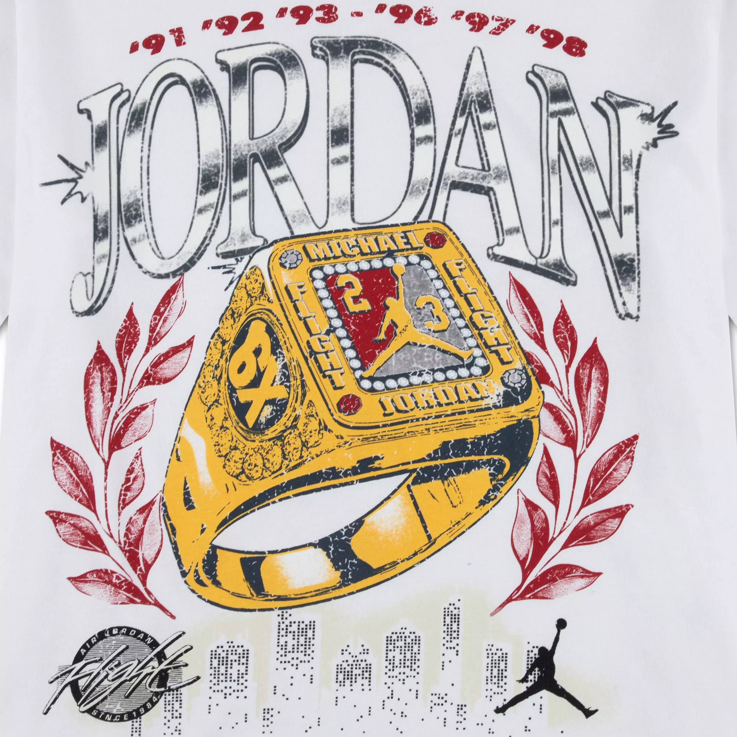 Jordan Big Kids' Skyline 6 Rings Tee - WHITE