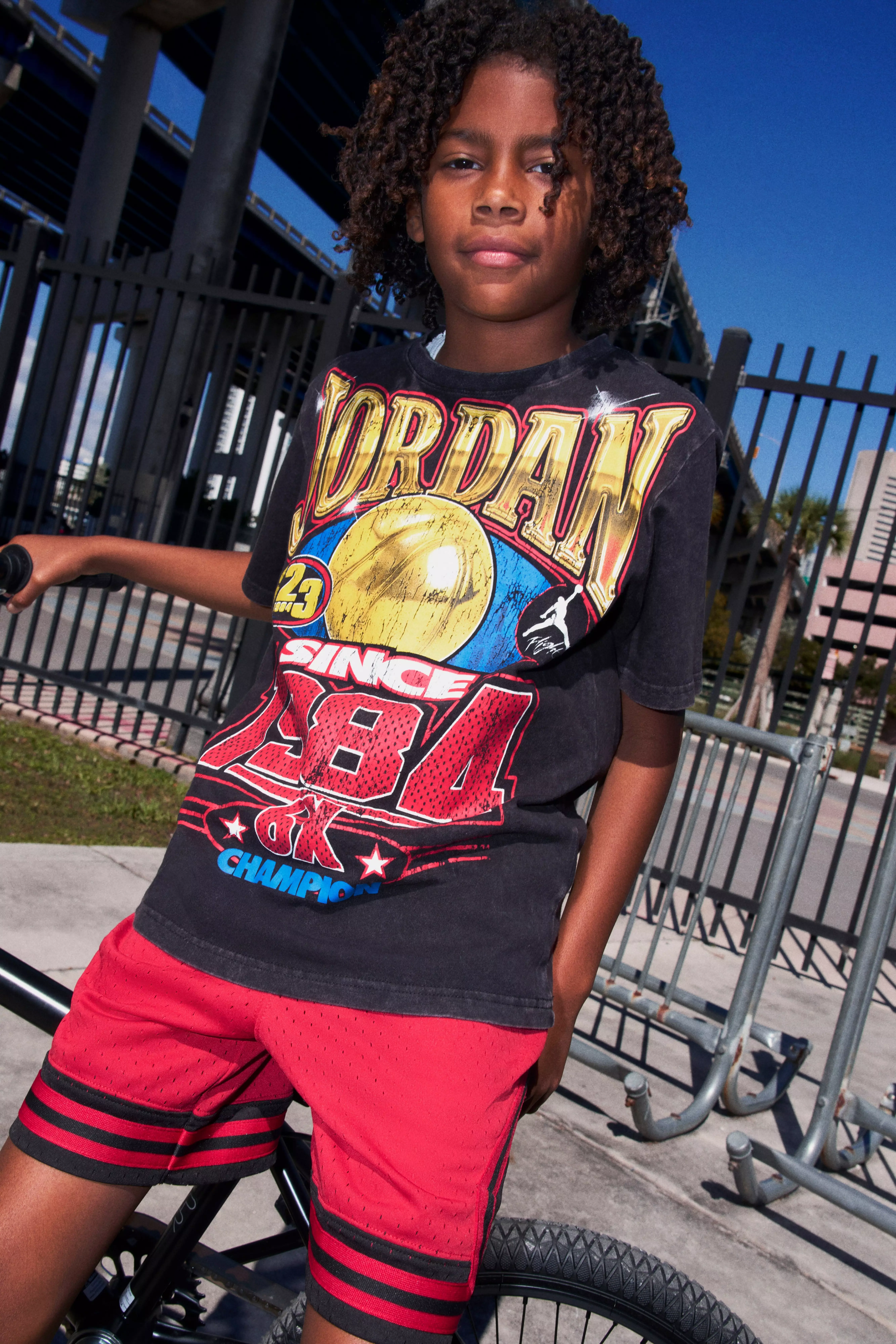 Jordan Big Kids' Since 84 Tee - BLACK