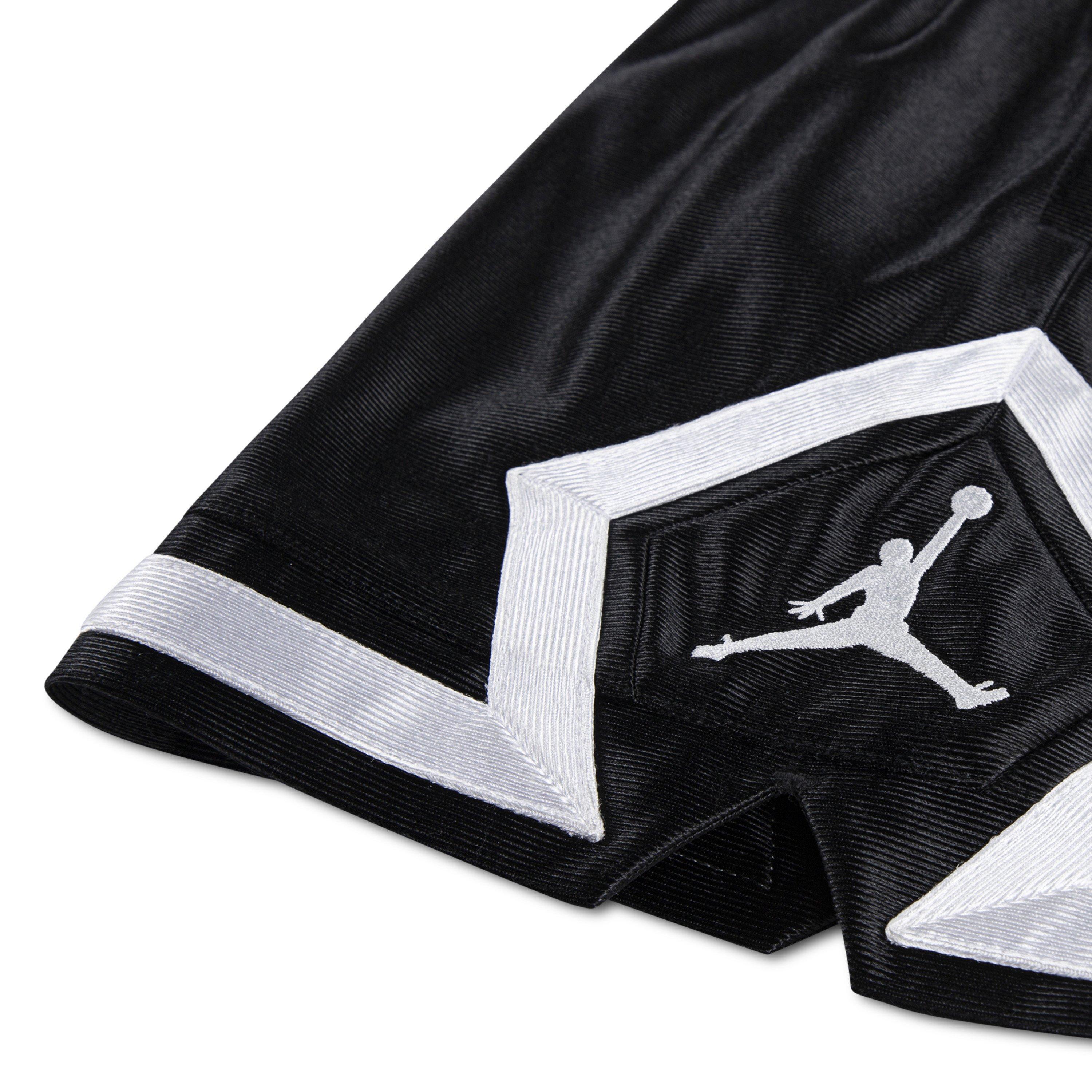 Jordan Big Girls' Durasheen Diamond Shorts - Black - BLACK Thumbnail View 4
