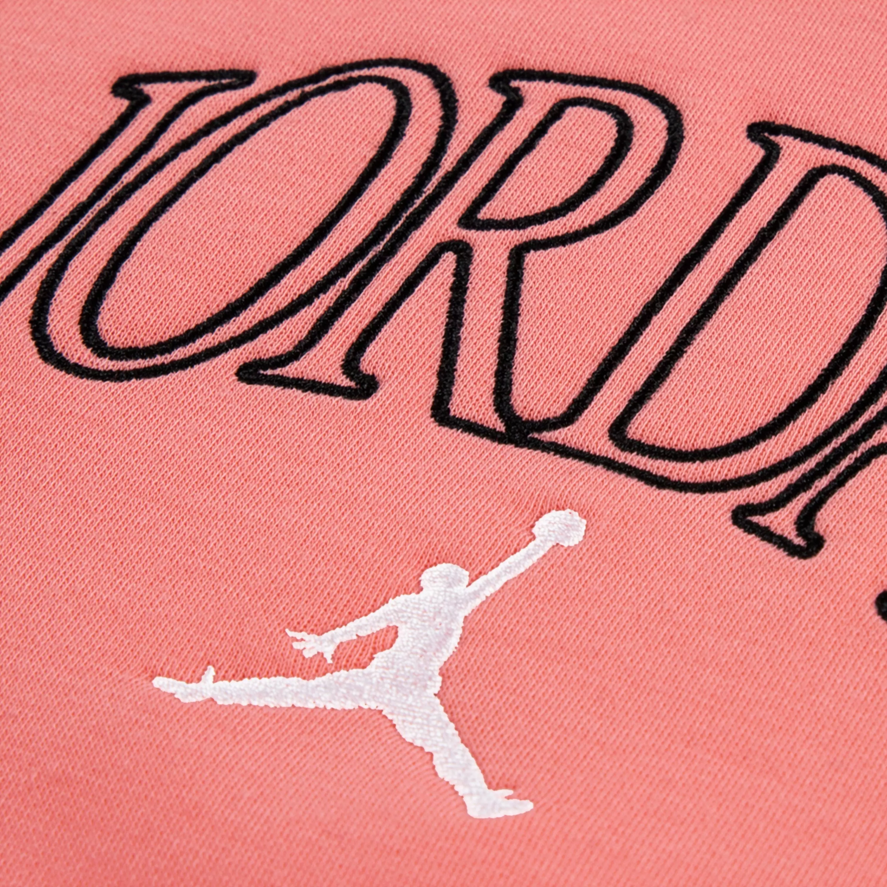 Jordan Big Girls' Flower of Friendship Bubble Hem Tee - SALMON